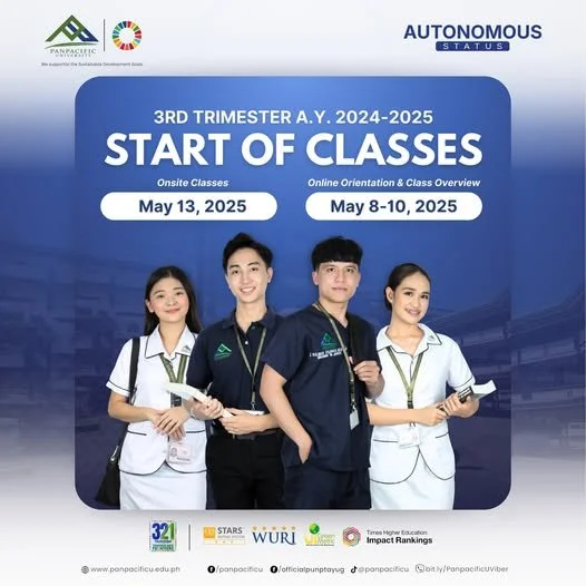 📢 𝗦𝘁𝗮𝗿𝘁 𝗼𝗳 𝗖𝗹𝗮𝘀𝘀𝗲𝘀 for 𝟯𝗿𝗱 𝗧𝗿𝗶𝗺𝗲𝘀𝘁𝗲𝗿 𝗔.𝗬. 𝟮𝟬𝟮𝟰-𝟮𝟬𝟮𝟱 is here!