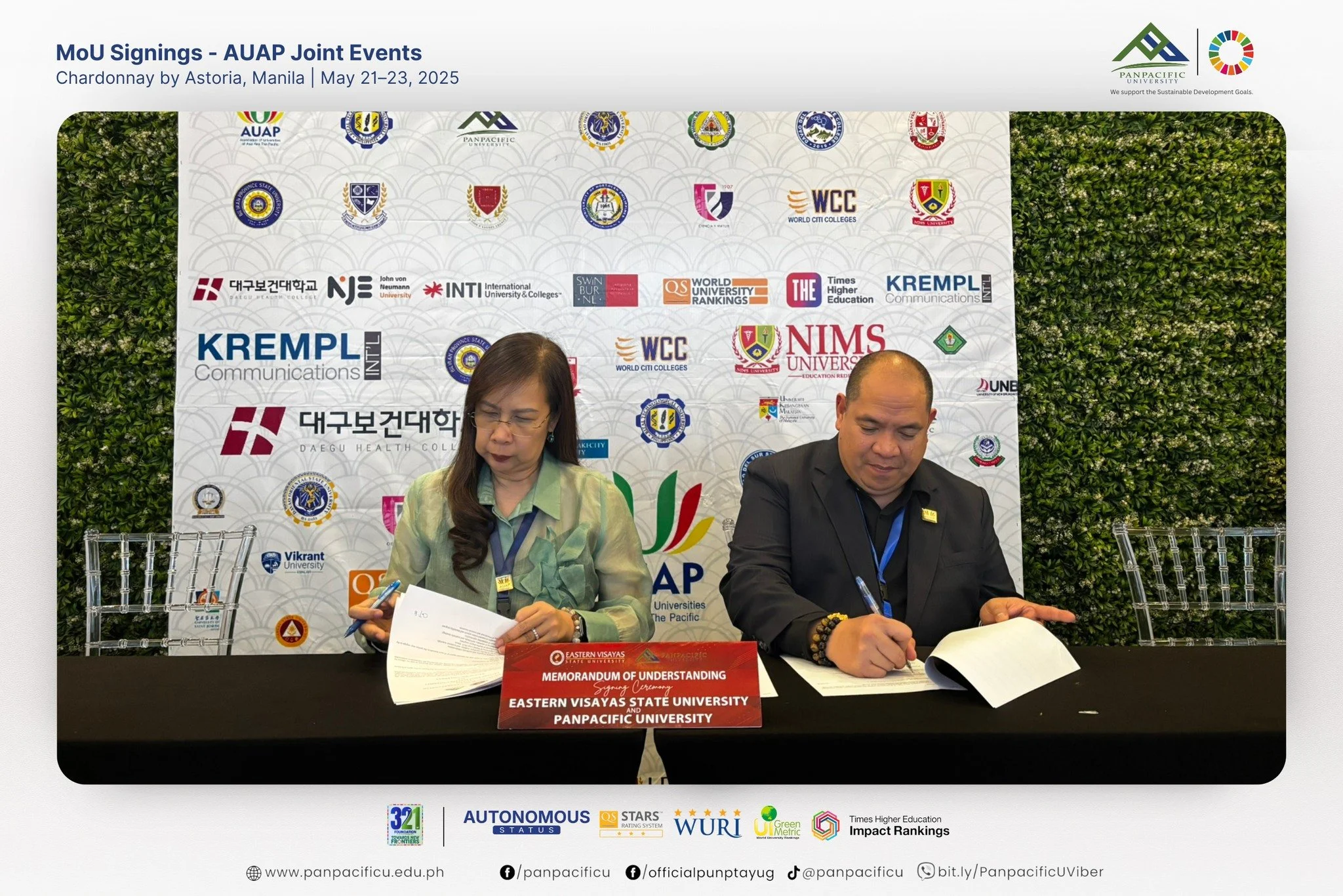 [MOU SIGNING] [AUAP JOINT EVENTS 2025]