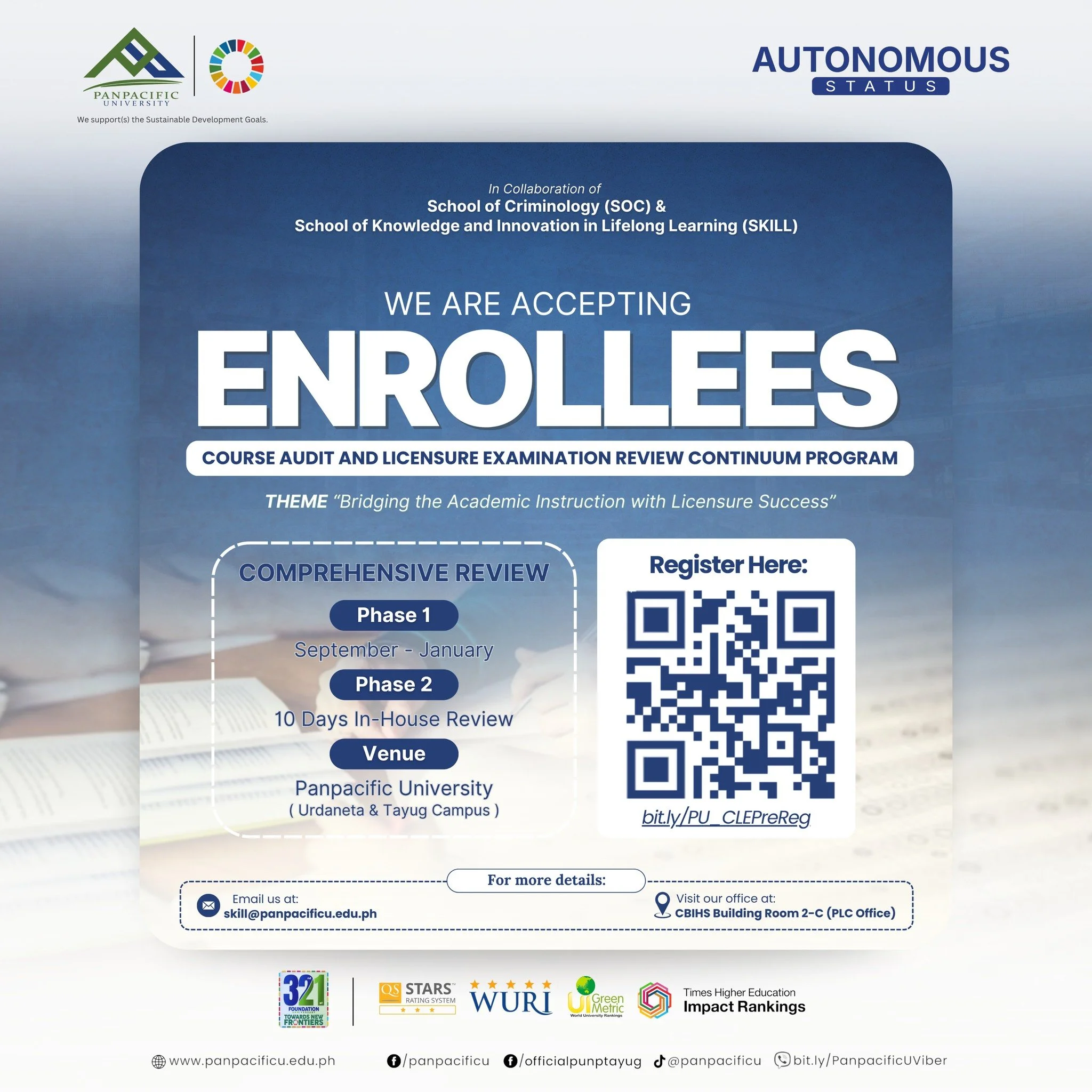 [COURSE AUDIT AND LICENSURE EXAMINATION REVIEW CONTINUUM PROGRAM]