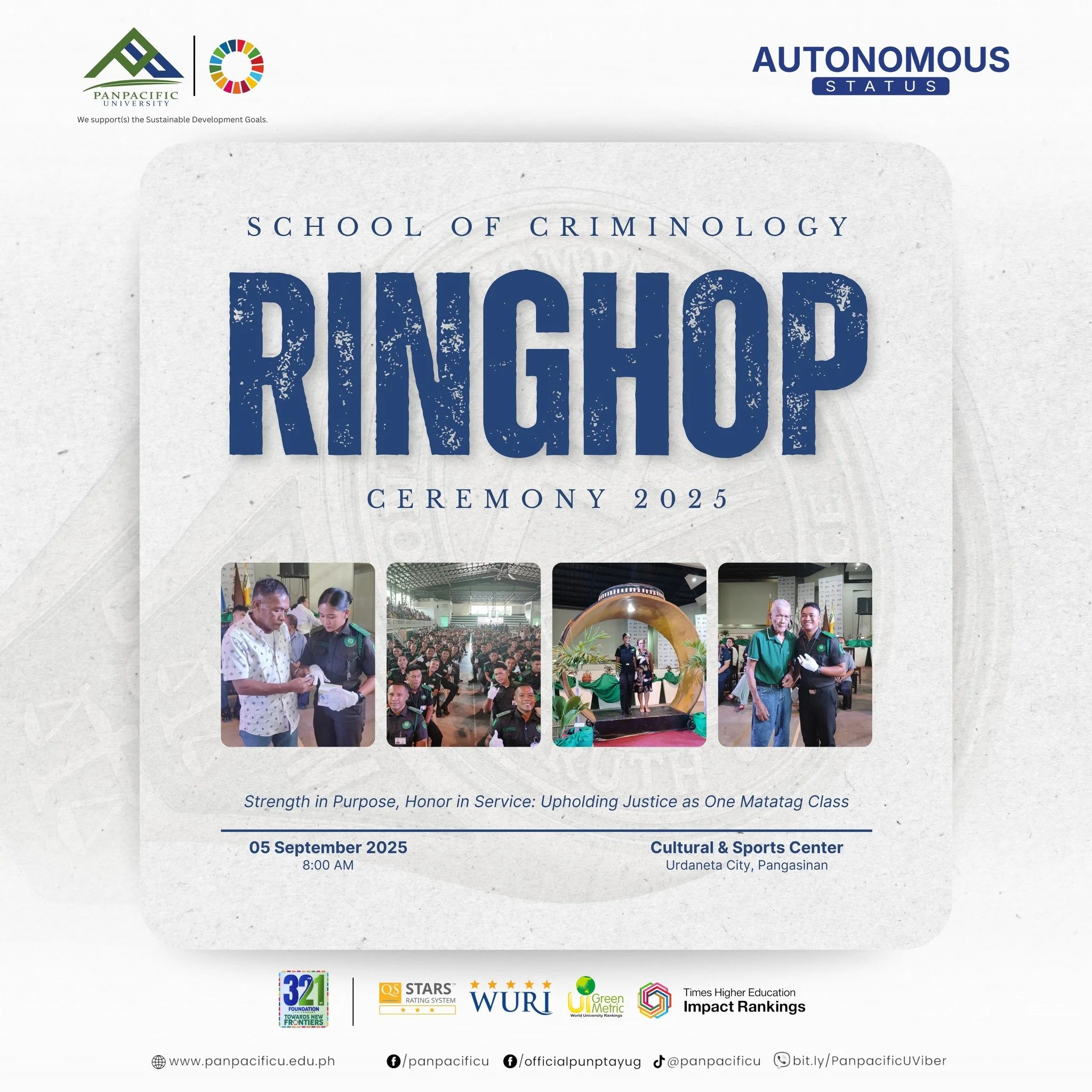 [RINGHOP CEREMONY 2025] [SCHOOL OF CRIMINOLOGY]