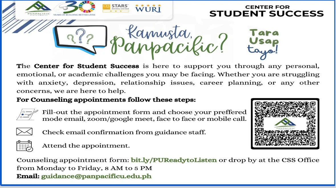 Panpacific University: Fostering a Culture of Care and Connection through the Center for Student Success - Guidance and Counseling Office