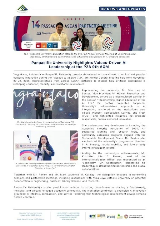 Panpacific University Highlights Values-Driven AI Leadership at the p2A 9th AGM