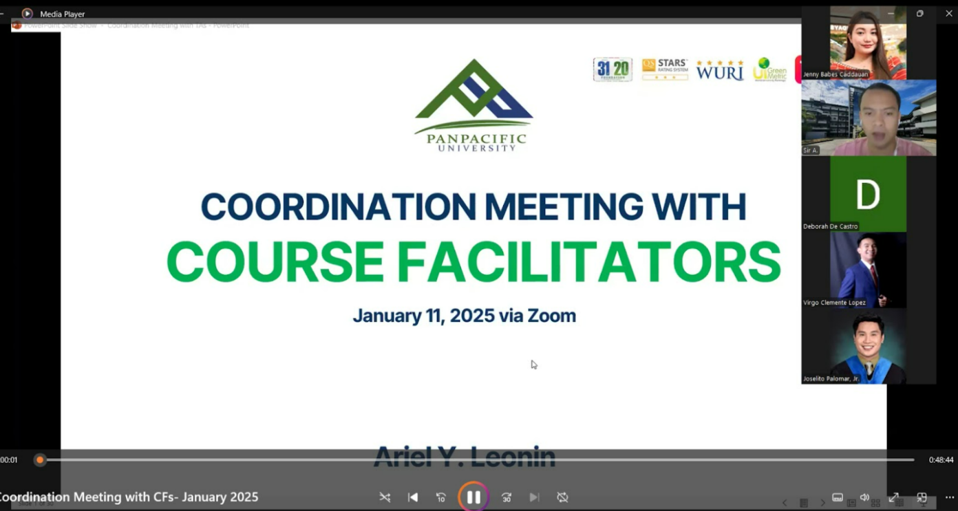 [Coordination Meeting with Course Facilitators]