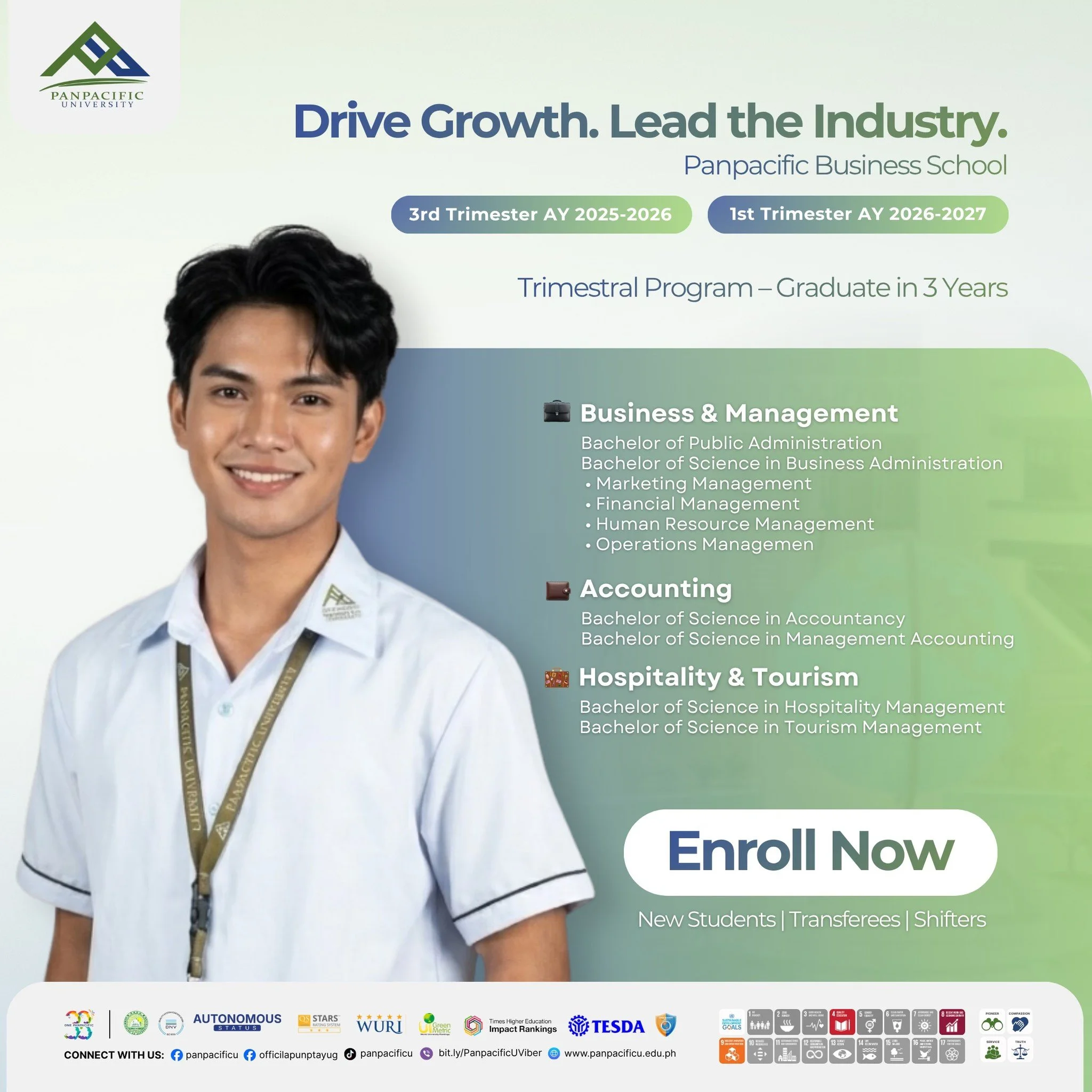 Study Business, Accounting, and Hospitality &amp; Tourism