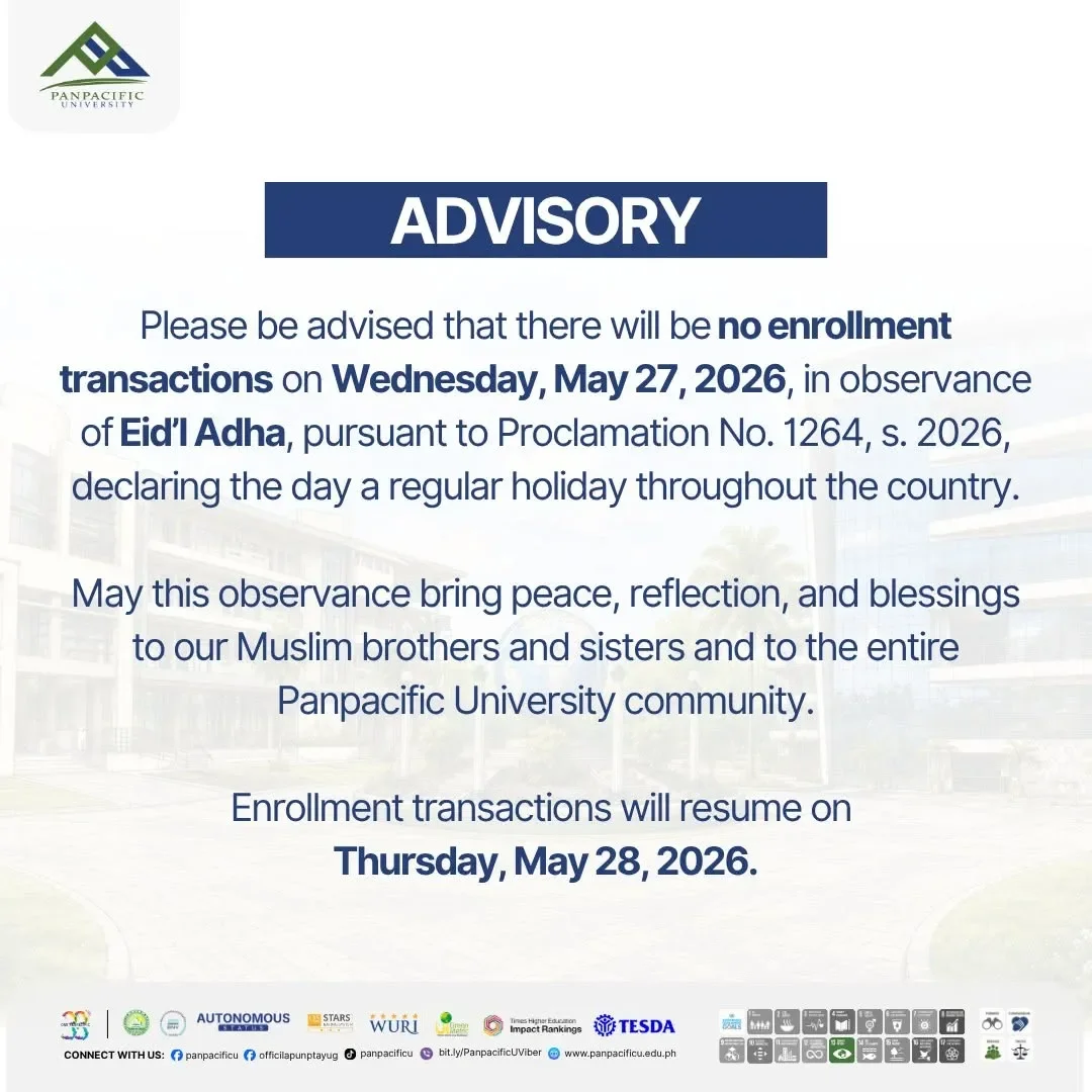 ADVISORY: NO ENROLLMENT TRANSACTIONS