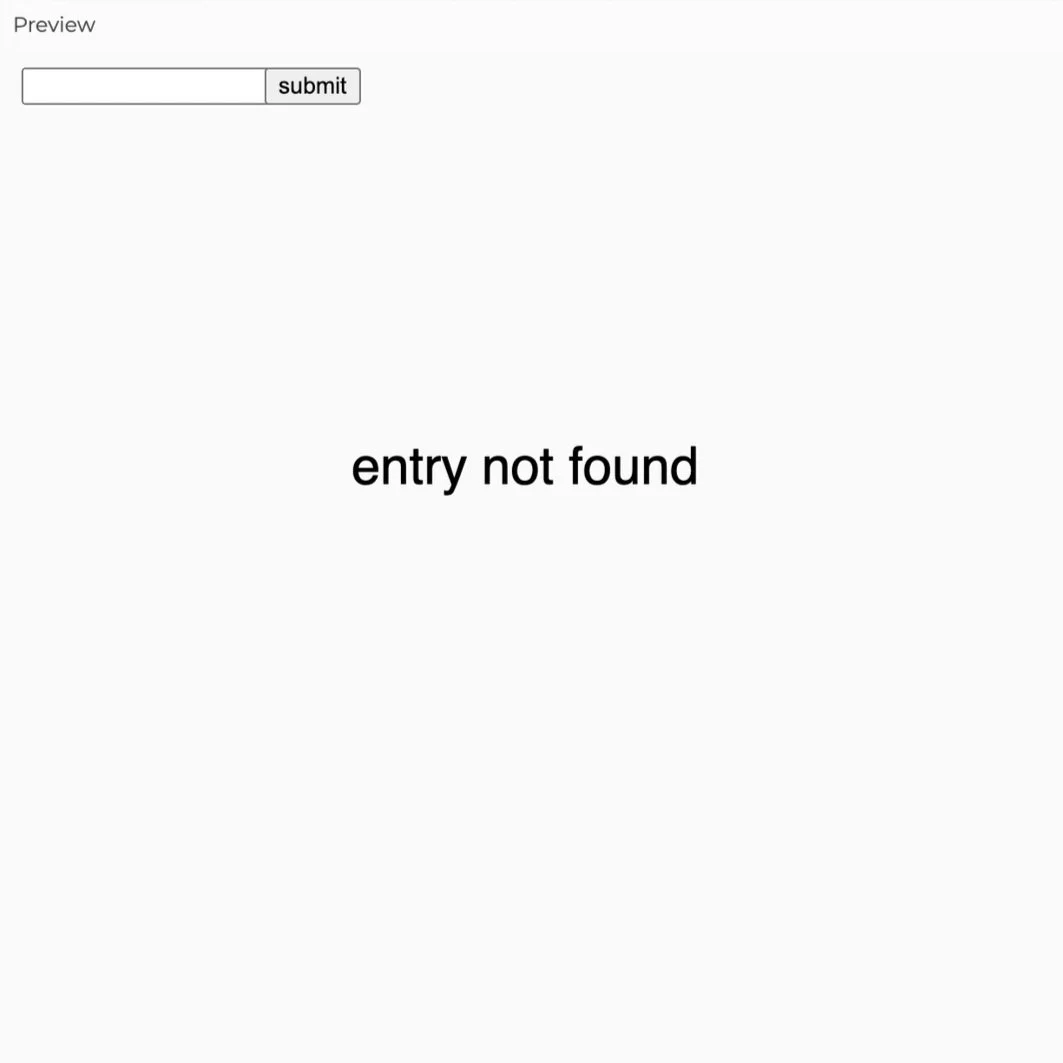 Entry Not Found // This is a program that allows the user to search for words or phrases from my own diary entries from the year 2020. Results will show brief snippets of entries, so there is no context. This was my favorite, and final project. 
