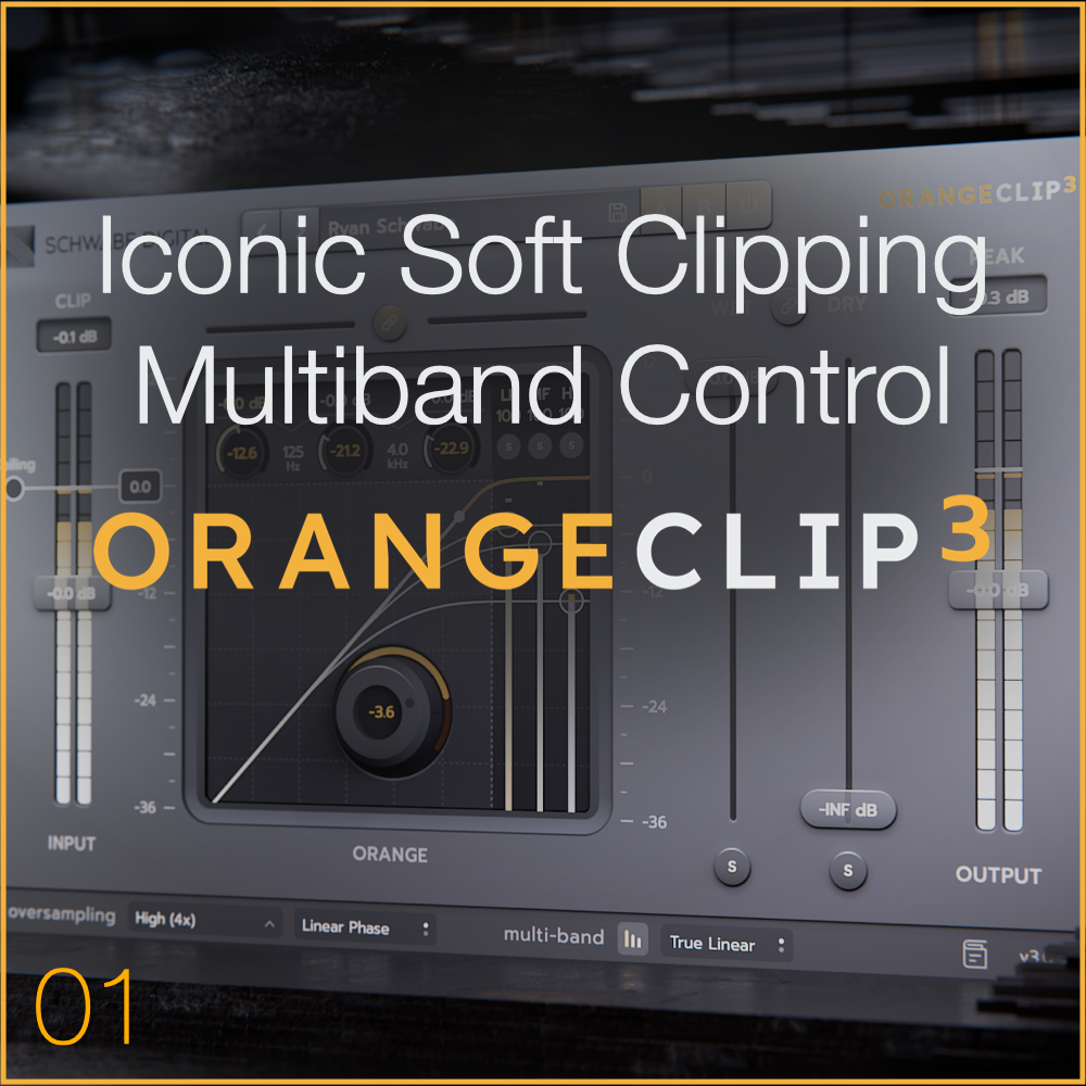 01) ICONIC SOFT CLIPPING · MULTIBAND CONTROL