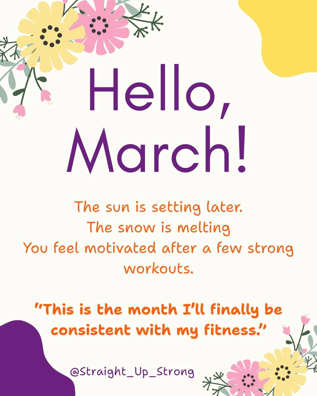 Your schedule is messy. Your week is full. Your energy is&hellip; questionable. 😅

Your fitness plan should adapt &mdash; not fight &mdash; your life.

Straight Up Strong is designed for busy women who crave consistency. Comment MARCH below to get s