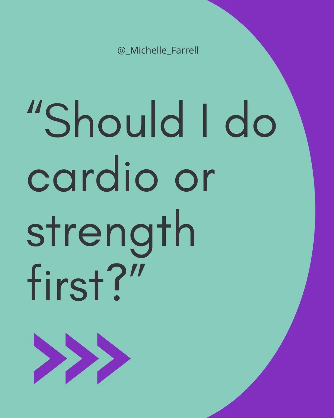 &ldquo;Cardio or strength training first?&rdquo; A member of @straight_up_strong asked recently in our community forum

This is my general guidance for most women over 40 with general wellness goals: if you are doing both strength and cardio in one w