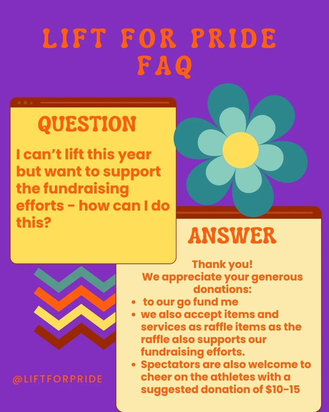 Can&rsquo;t lift this year at the 5th annual @liftforpride for want to support the athletes and fundraising efforts?

We very much appreciate your generous donations to our go-fund-me (link in bio or comment below for link)! No amount is too small!

