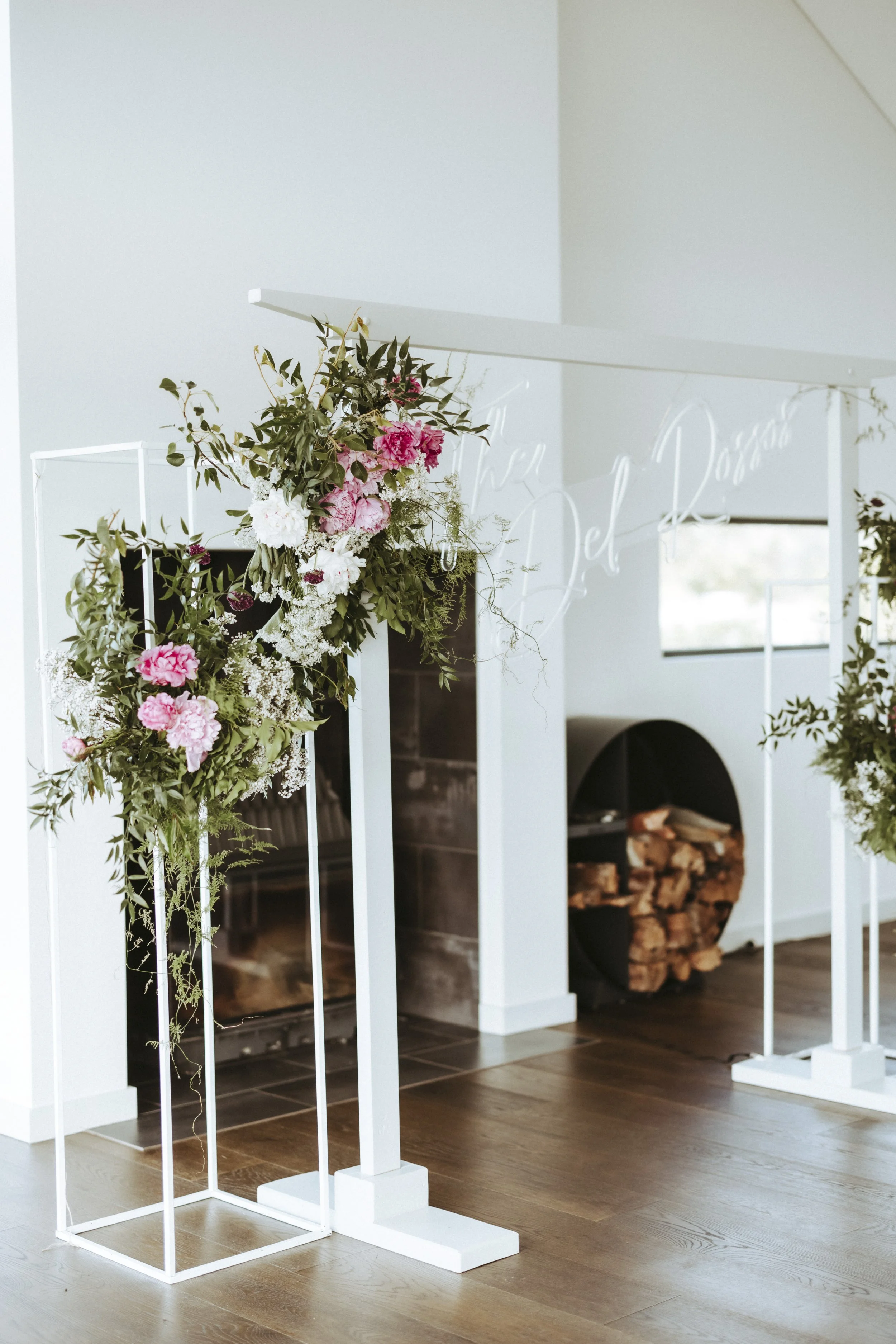 White Rectangle Arbor