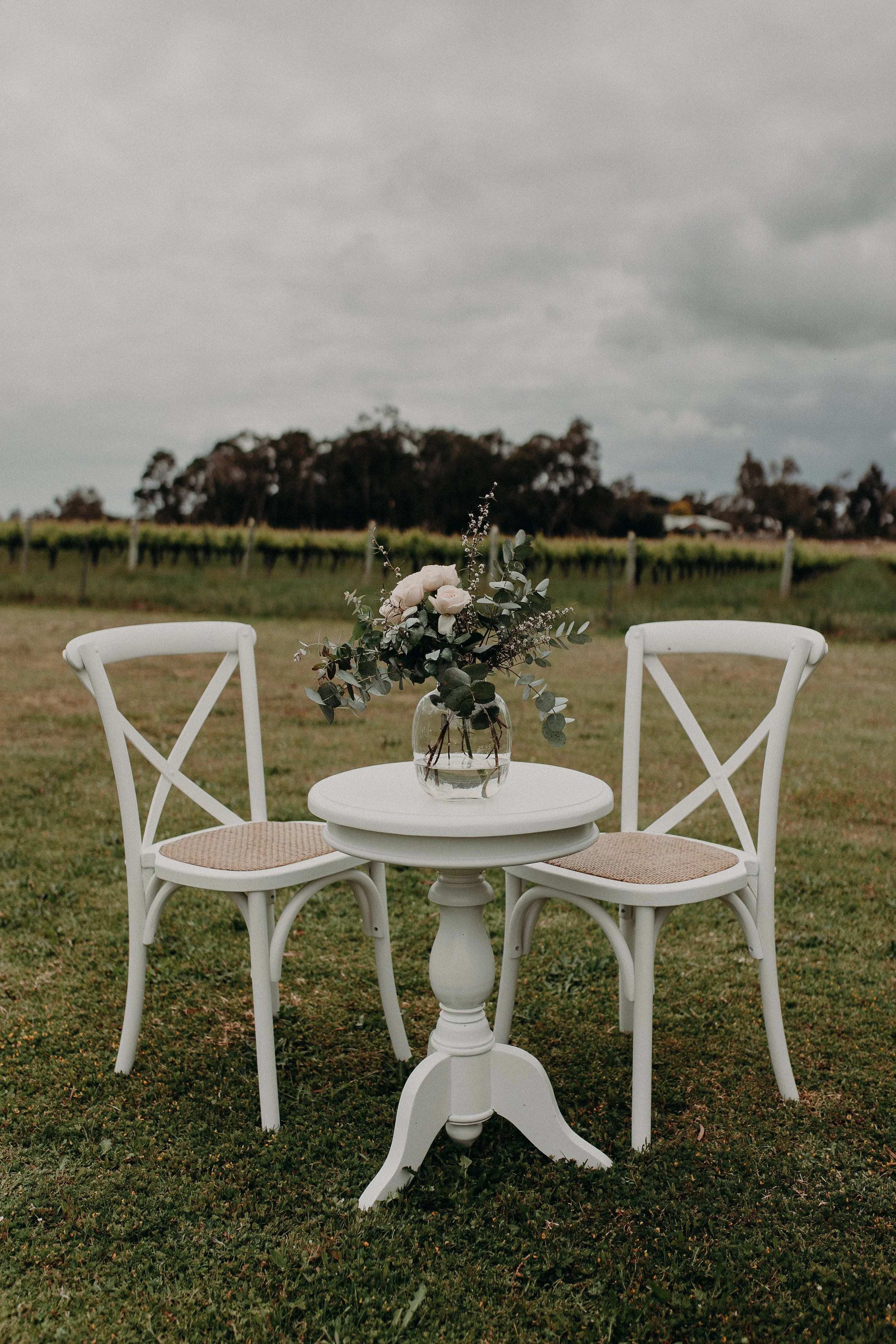 Signing Table Set with 2 Chairs