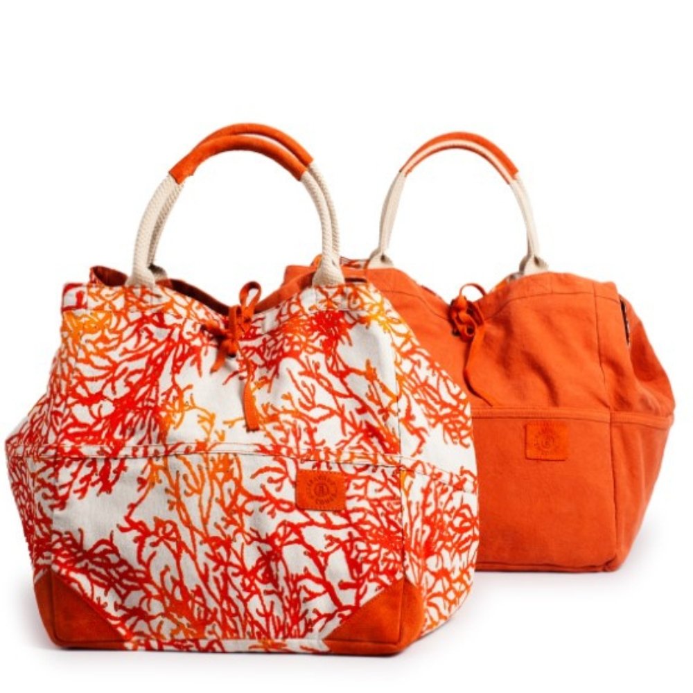 Travaux en Cours Reversible Medium Tote Bag in Tangerine — J. Horton