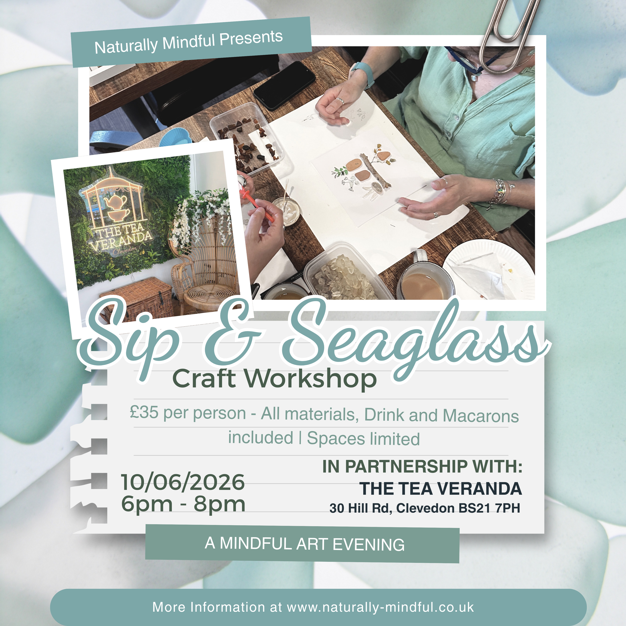 Sip & Sea Glass - A Mindful Art Evening