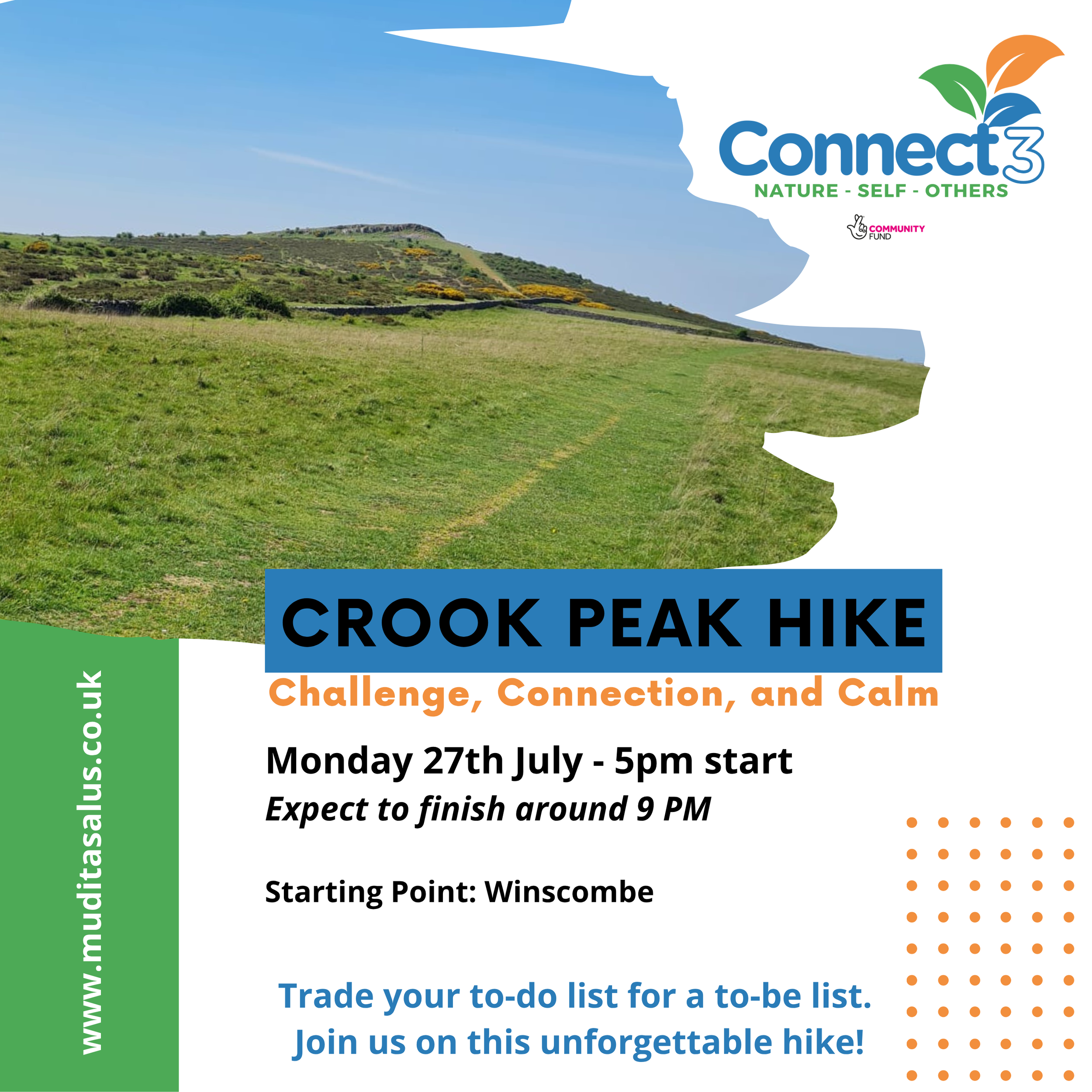 Connect3 Longer Wellbeing Walk – Crook Peak