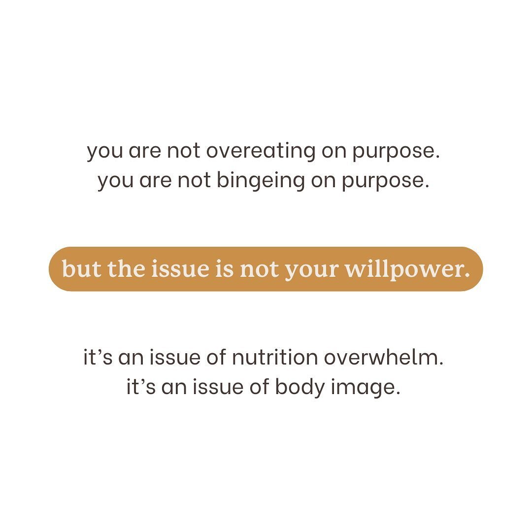 This is not just &lsquo;how you are&rsquo; with food. 

You don&rsquo;t lack discipline. 

When you&rsquo;ve internalized so much about food and nutrition from every diet you&rsquo;ve ever done, every diet or food rule your parents have ever had, ran