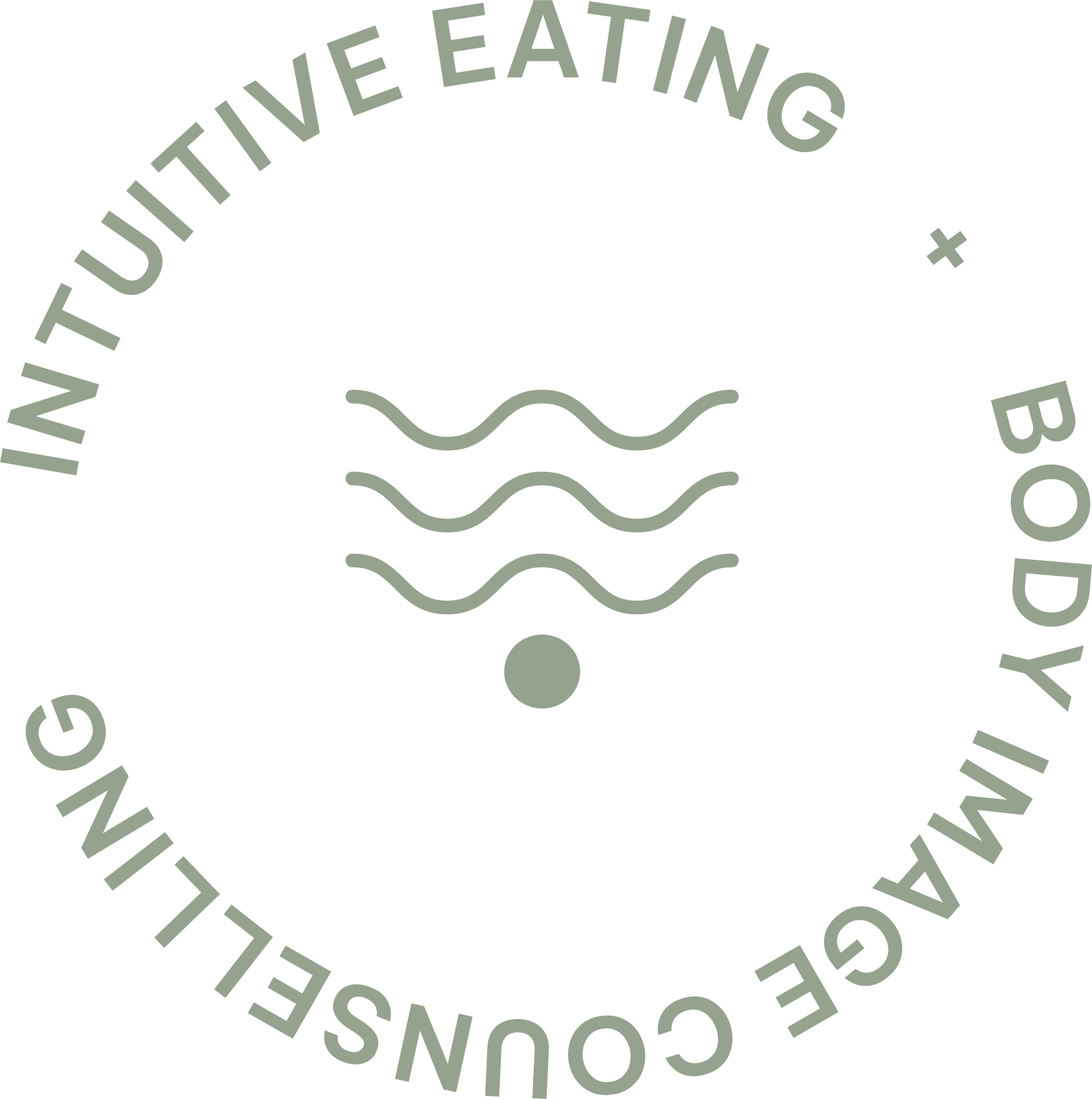 Circle logo with wavy lines and a dot in the center, surrounded by the text 'INSTITUTE EATING + BODYWANG CONSULTING'.