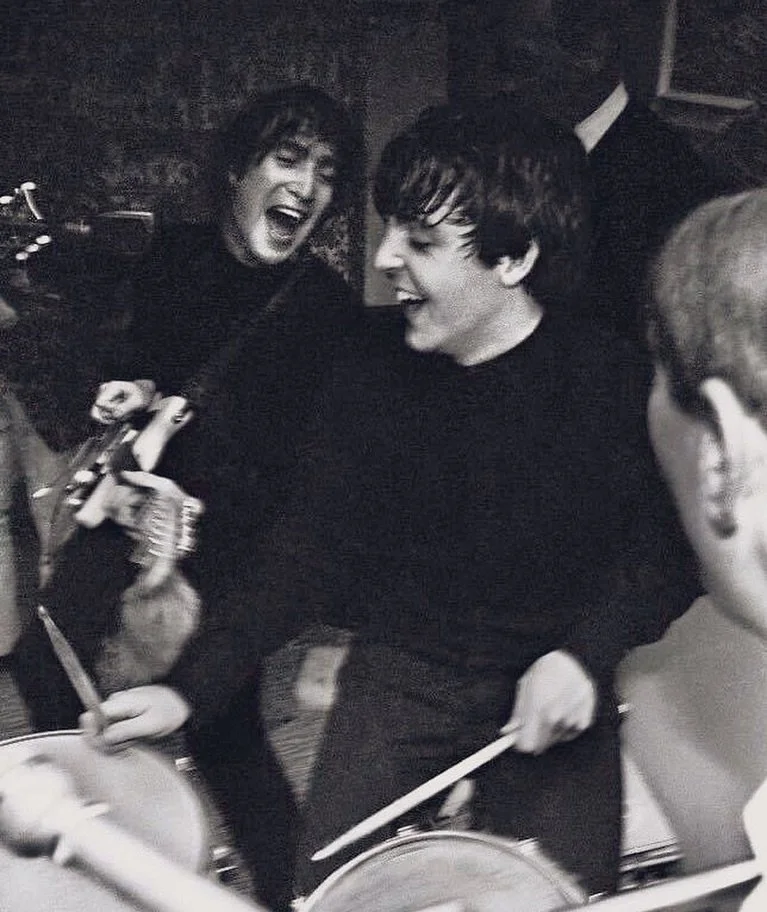 I love this photo. I think it was taken in Hamburg. 
-
#underlined #underlinedbureau #thebeatles #johnlennon #paulmccartney