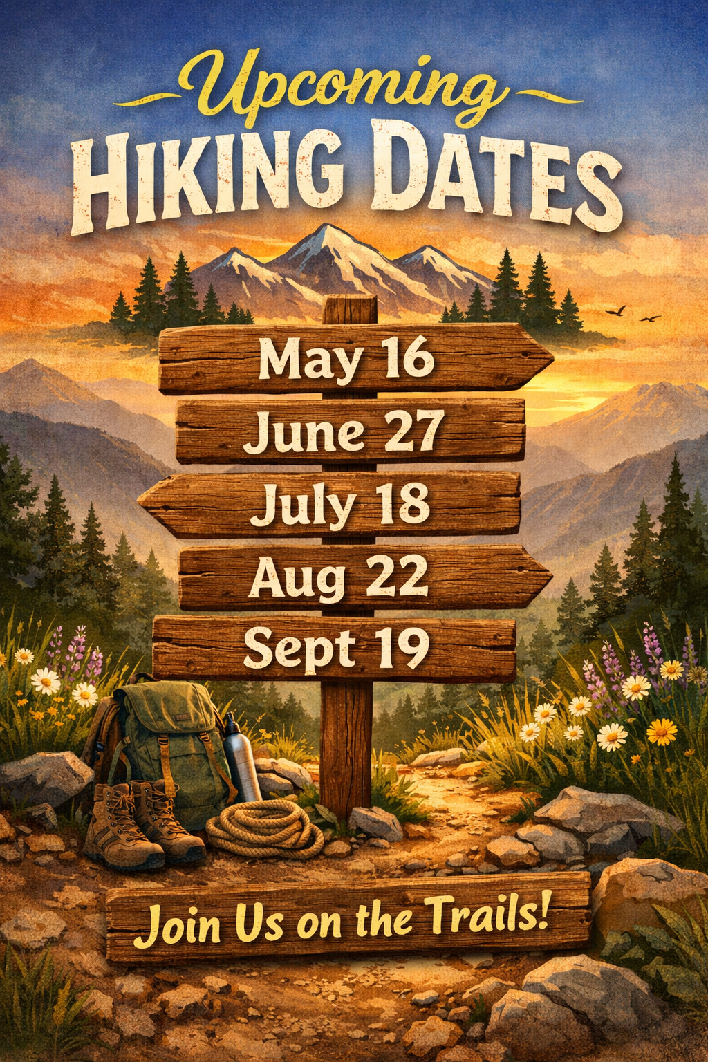 Upcoming 2026 Hiking Dates
