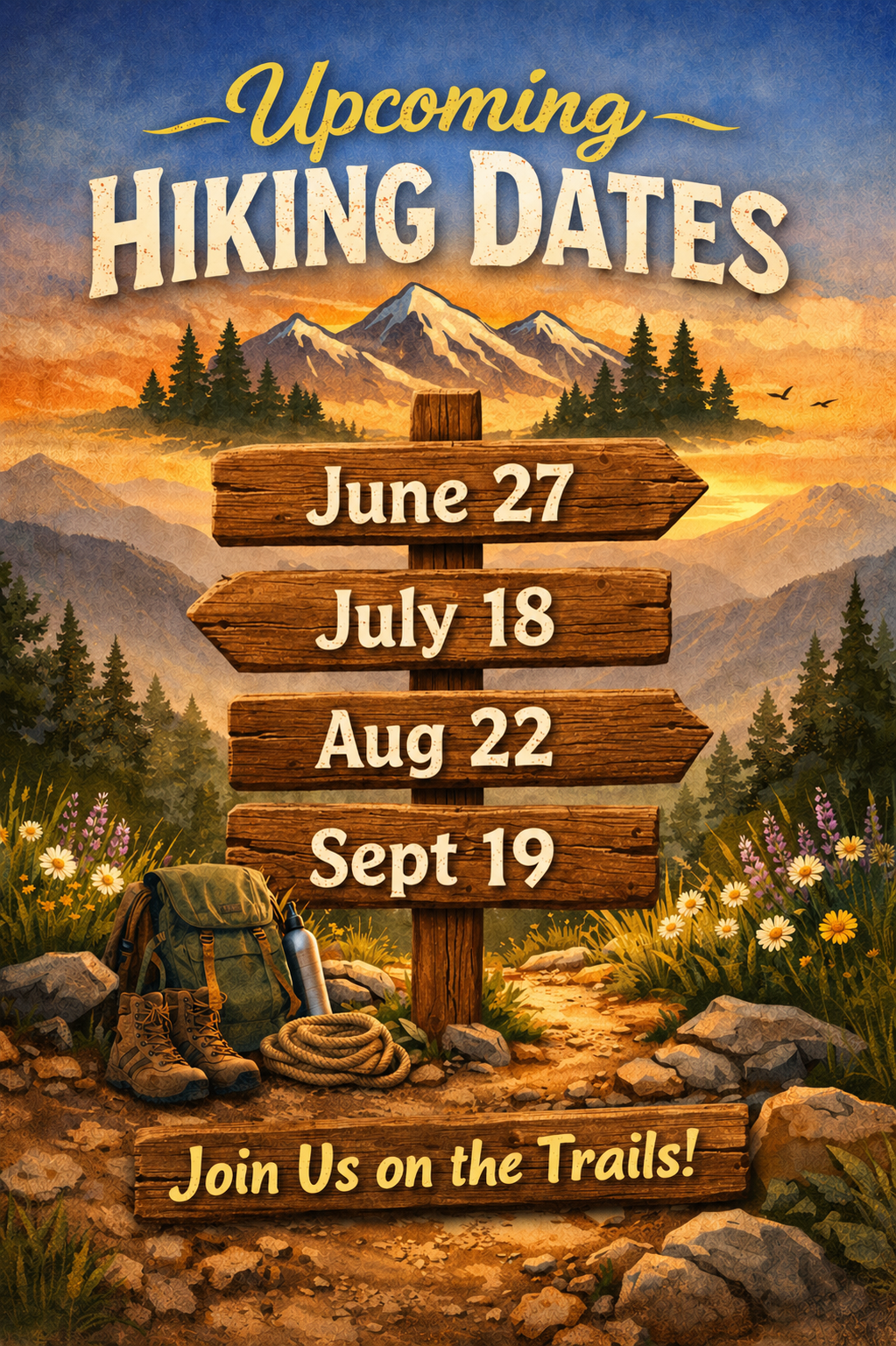 Upcoming 2026 Hiking Dates
