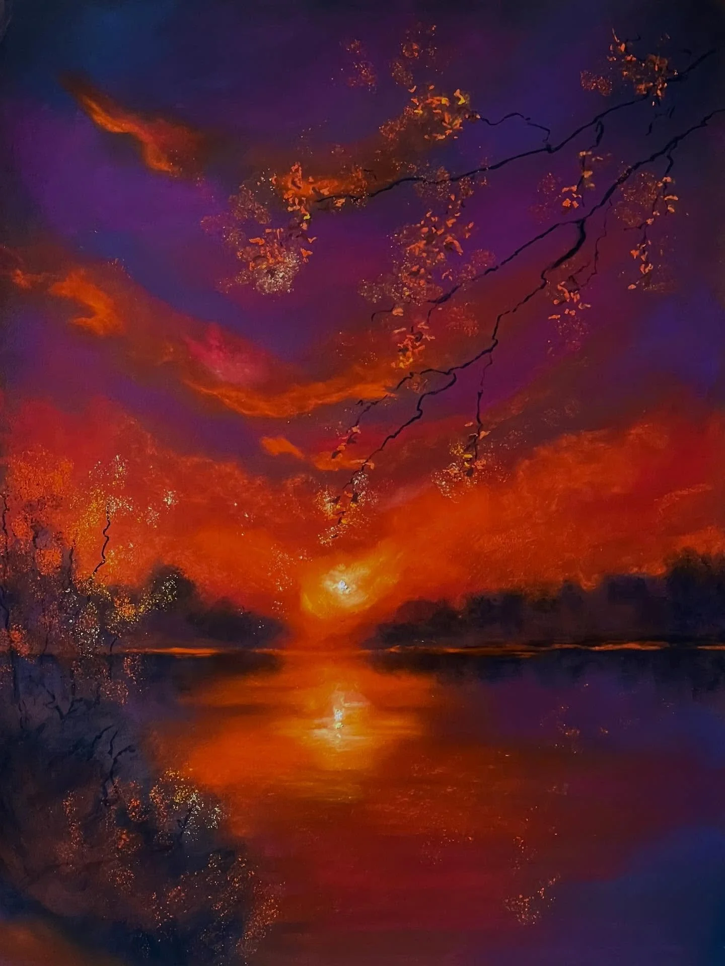 Un ciel en feu, un reflet incandescent&hellip;
Quand la lumi&egrave;re bascule entre le jour et la nuit

#pastelsec #pastelart #artistefran&ccedil;aise #artcontemporain #sunsetart #cielenfeu #paysagepoetique #artcollector #artfrance #crepuscule #oeuv
