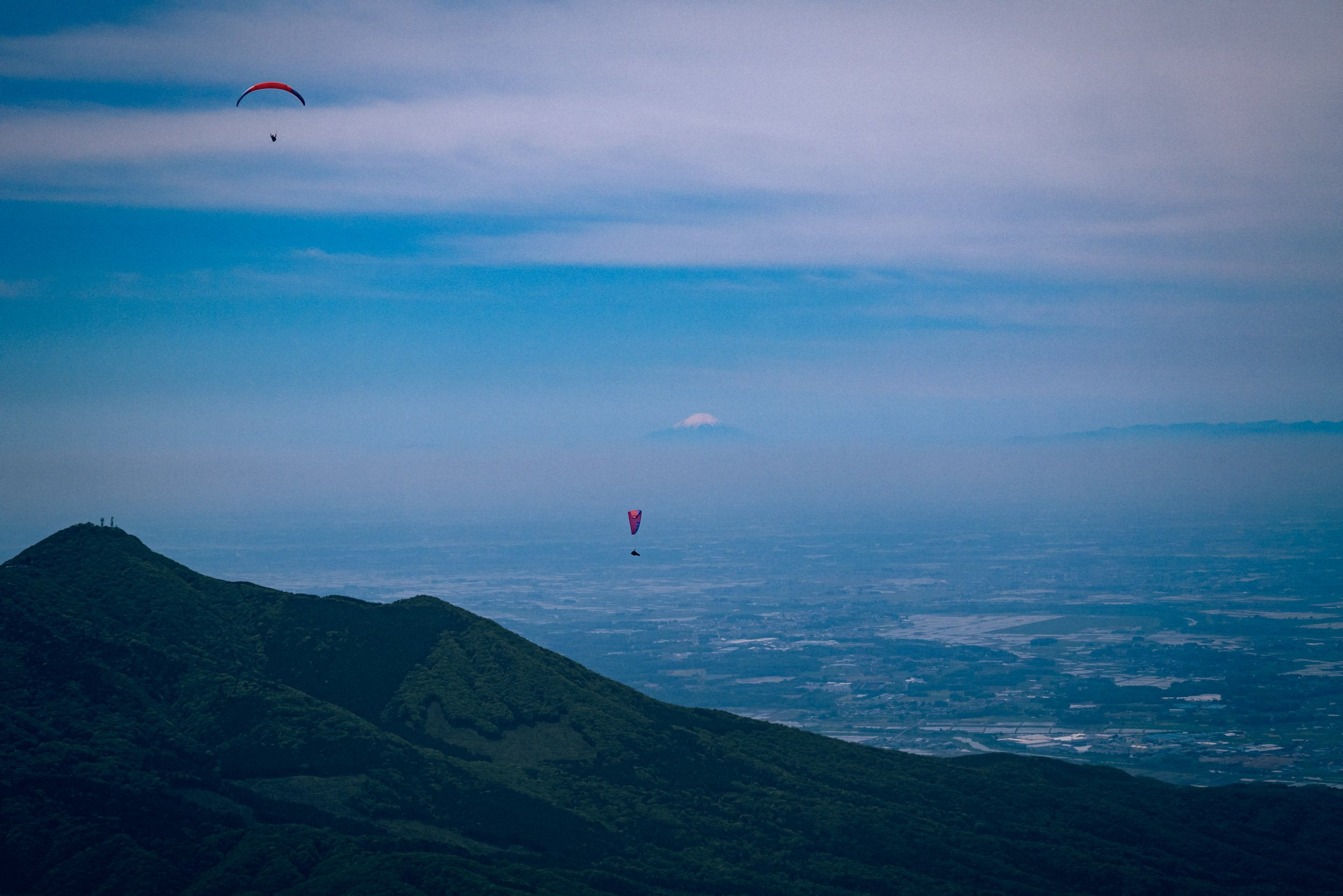 何故か富士山が浮いているように見えた　Some kind of phenomenon made Mt. Fuji floating　