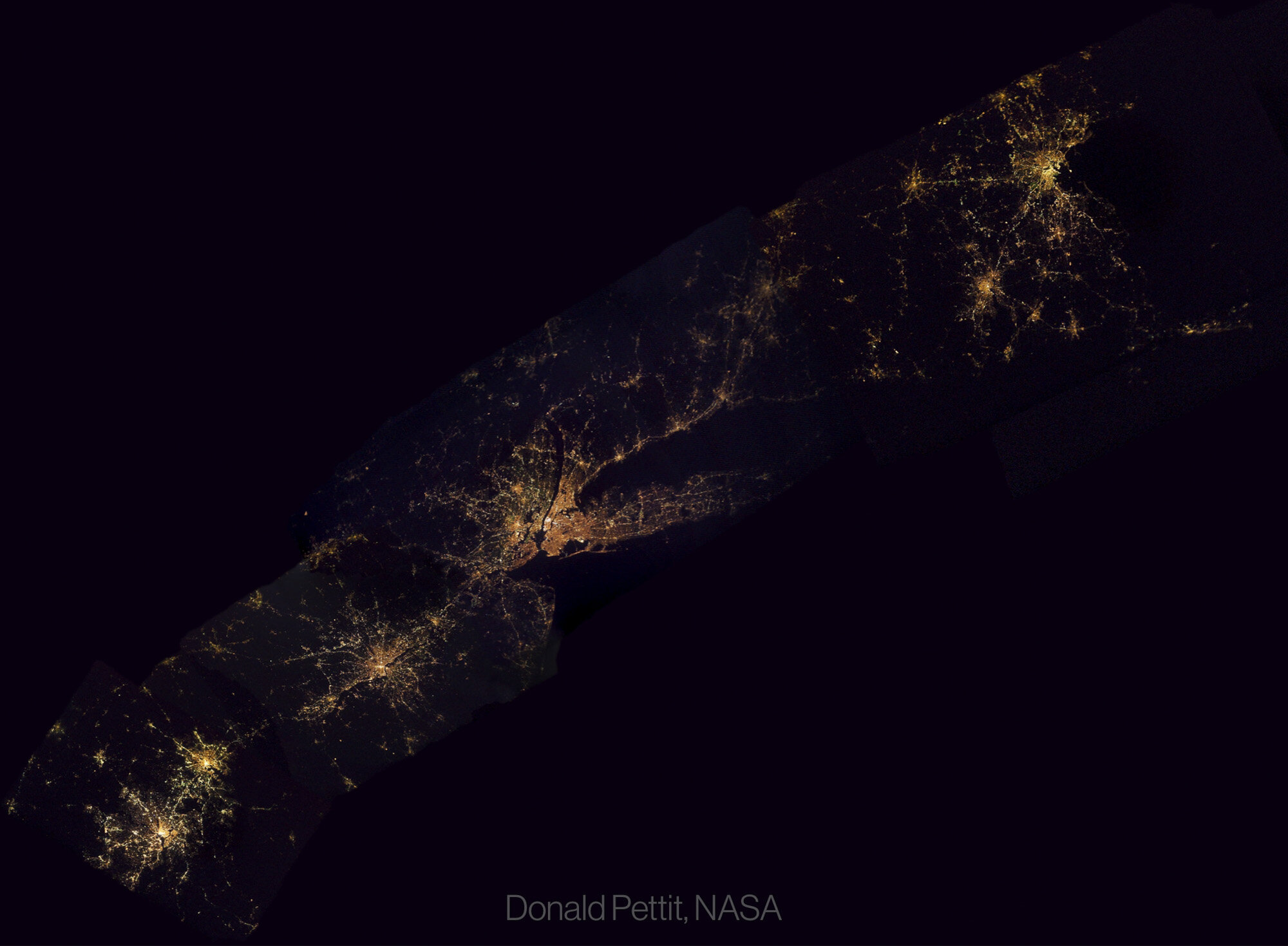 Cities at Night: Washington D.C. to Boston, 2003