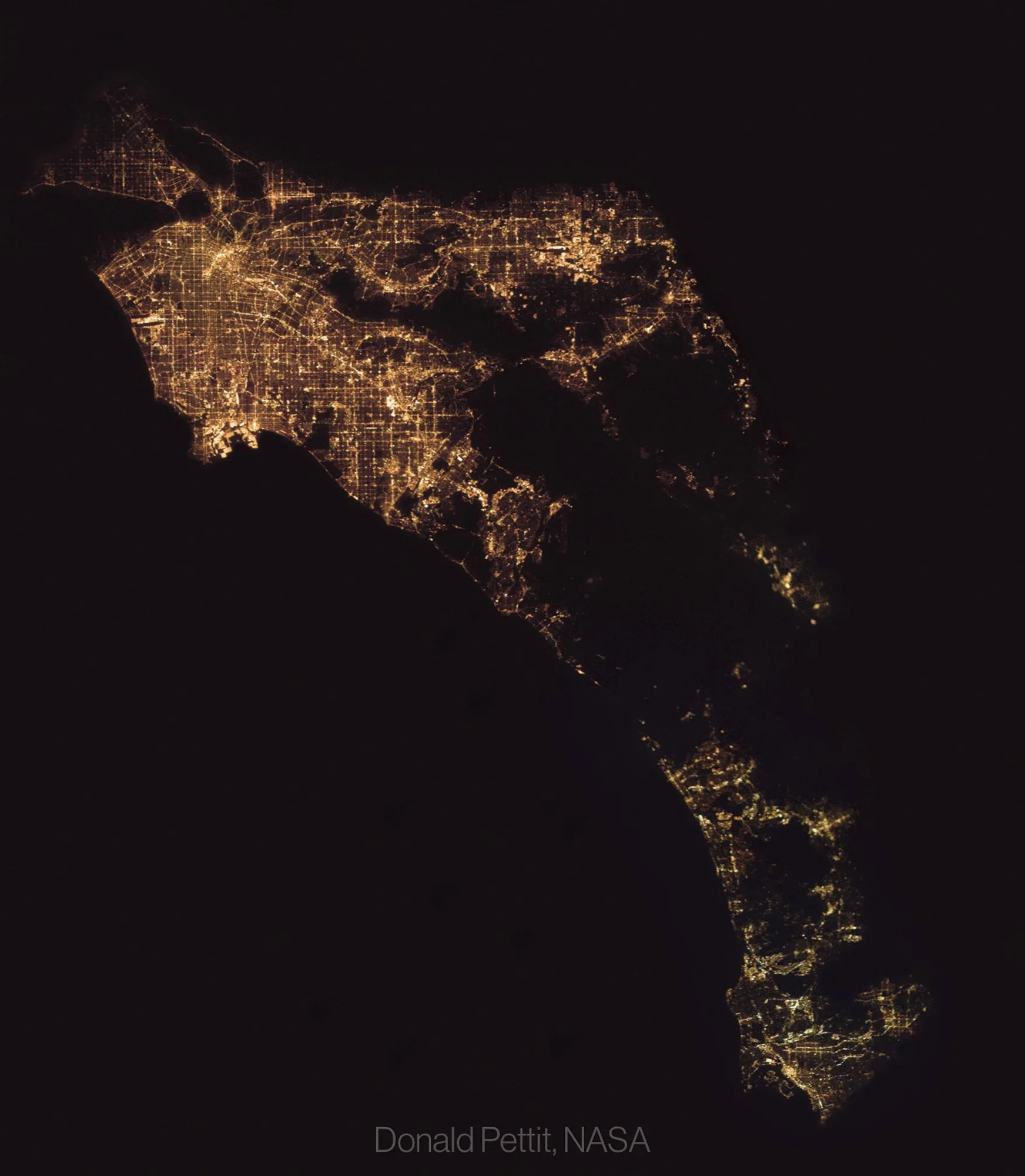 Cities at Night - LA to San Diego, 2003.JPG