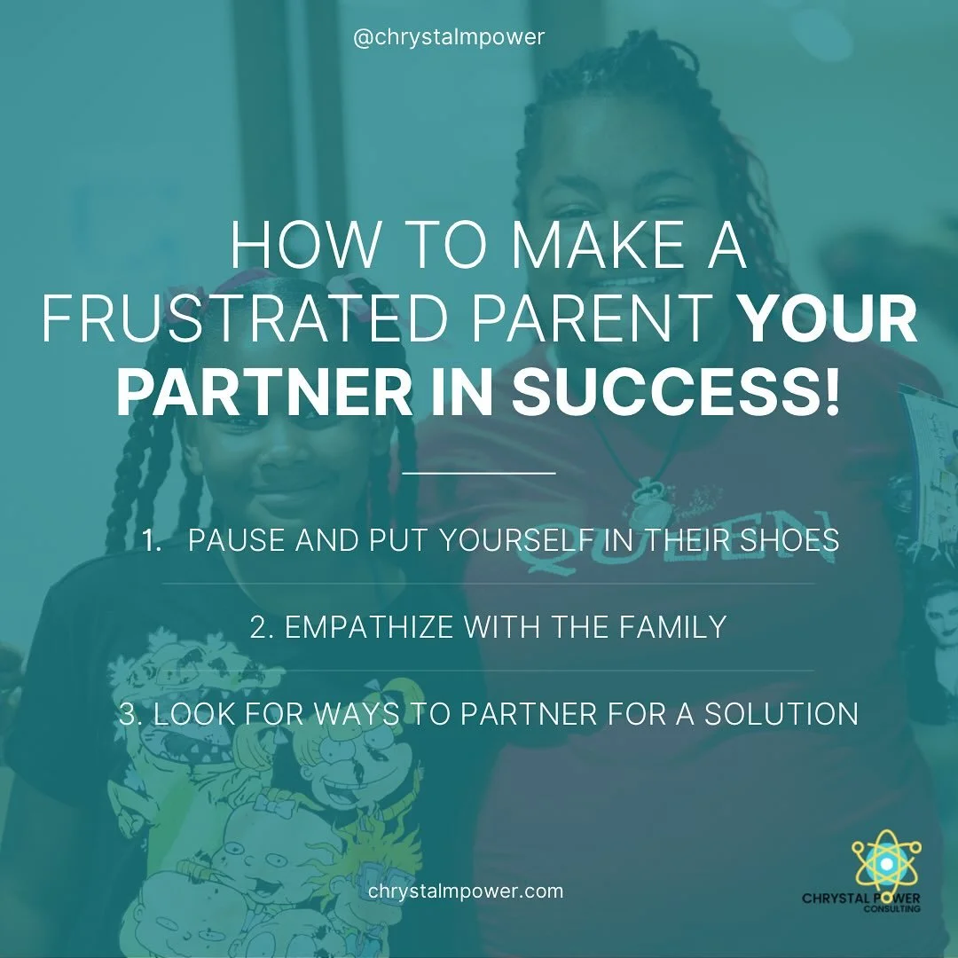 Upset families are not a problem&mdash;they&rsquo;re a sign of engagement. By pausing, empathizing, and collaborating with parents, we turn frustration into partnership. With JCPS, we connected families to community resources like Republic Bank Found