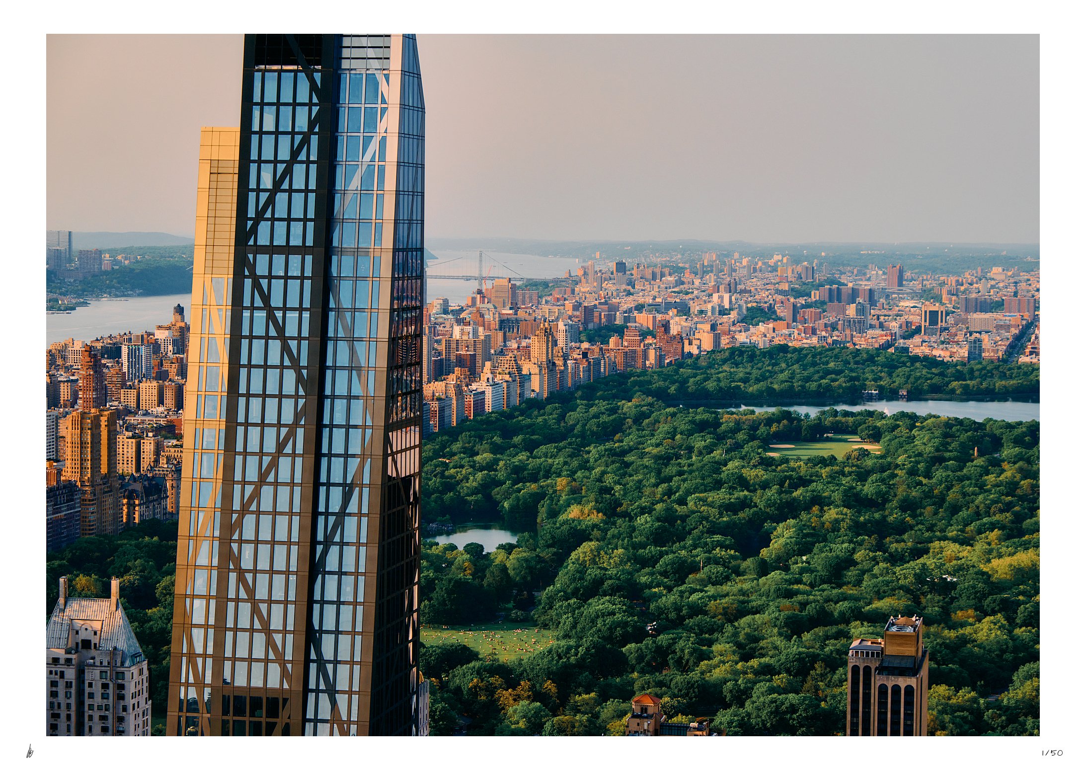 Photo Print of a high rise in Manhattan during sunset overlooking Central Park