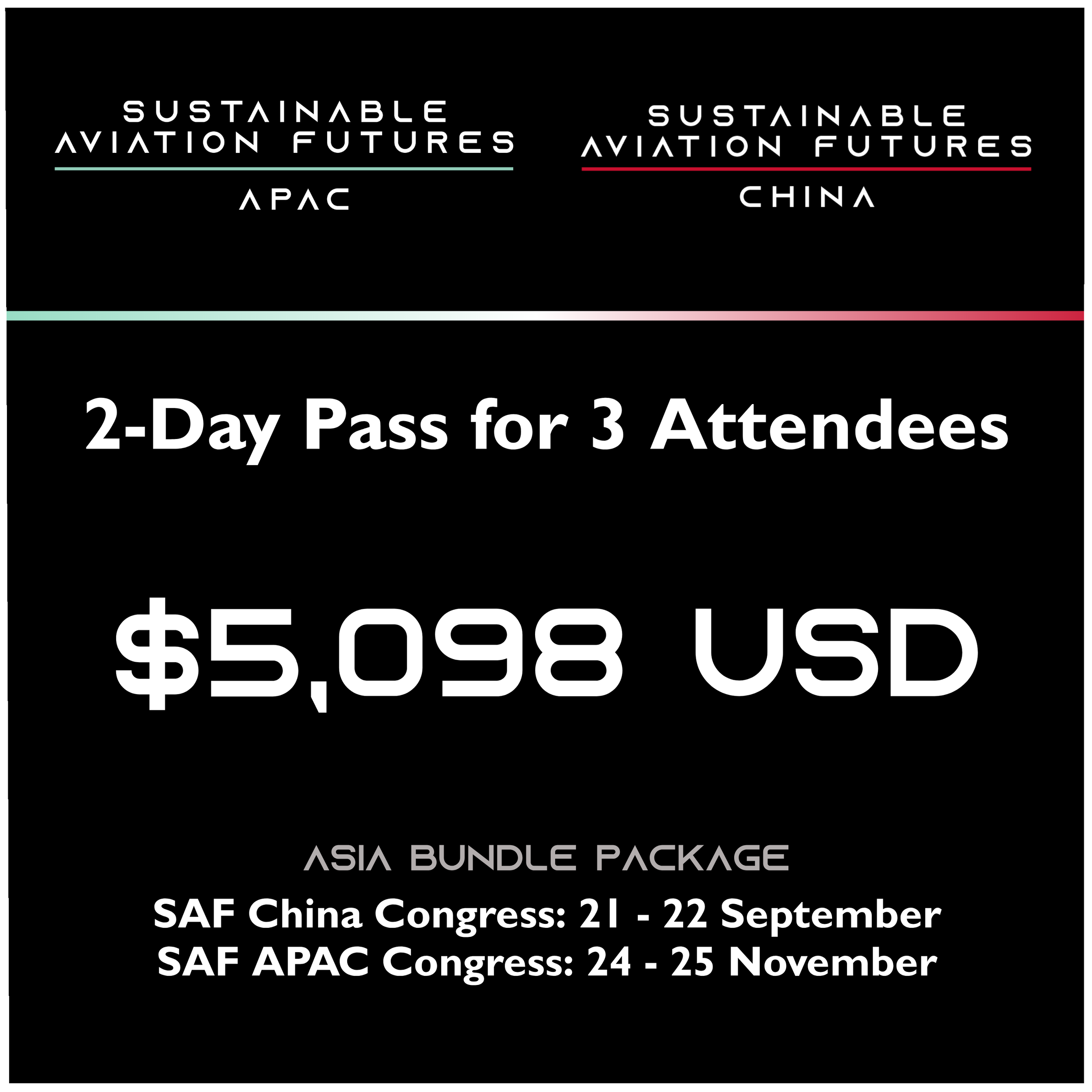 3-for-2 Group Booking 2-Day Pass (Asia Bundle)