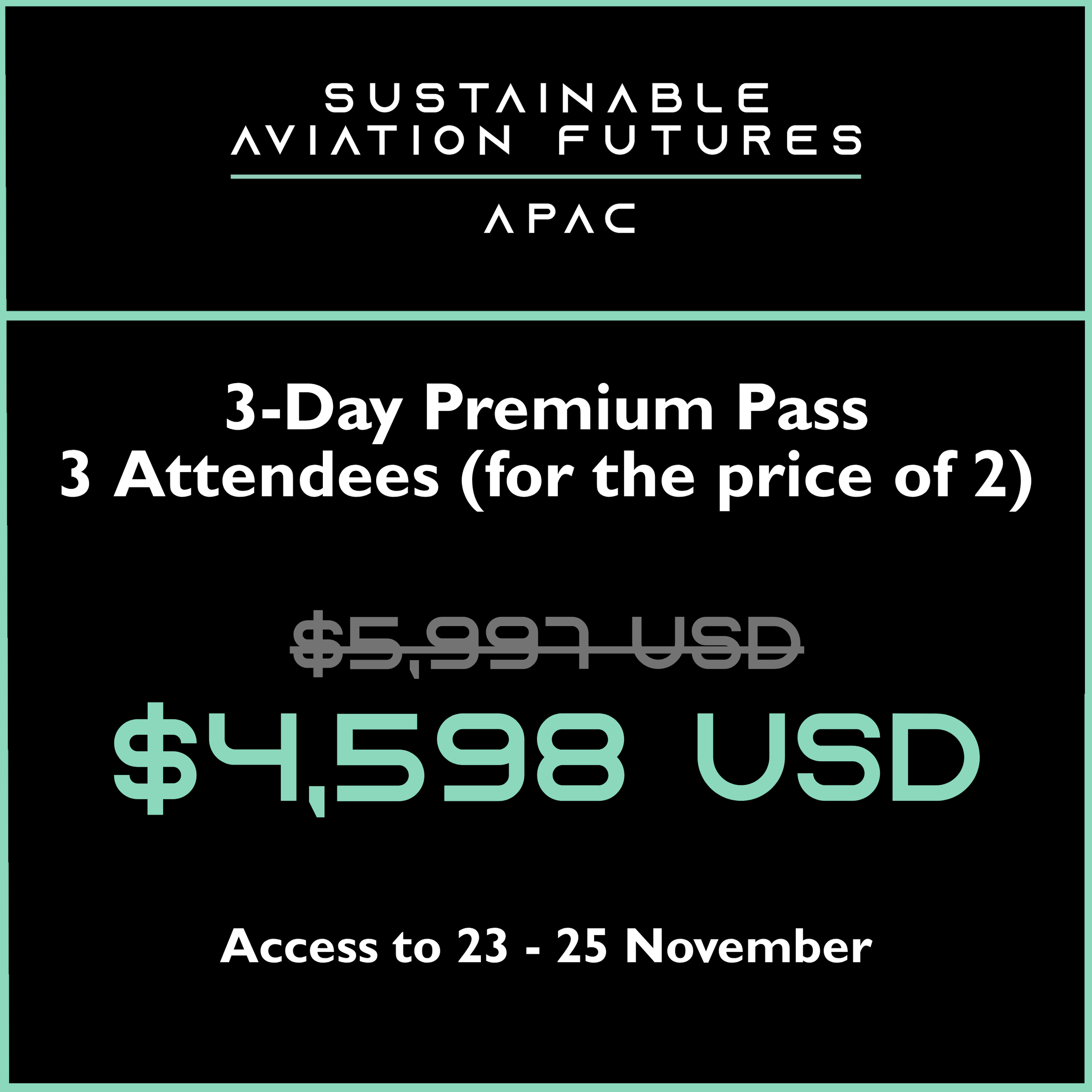 3-for-2 Group Booking: 3-Day Premium Pass