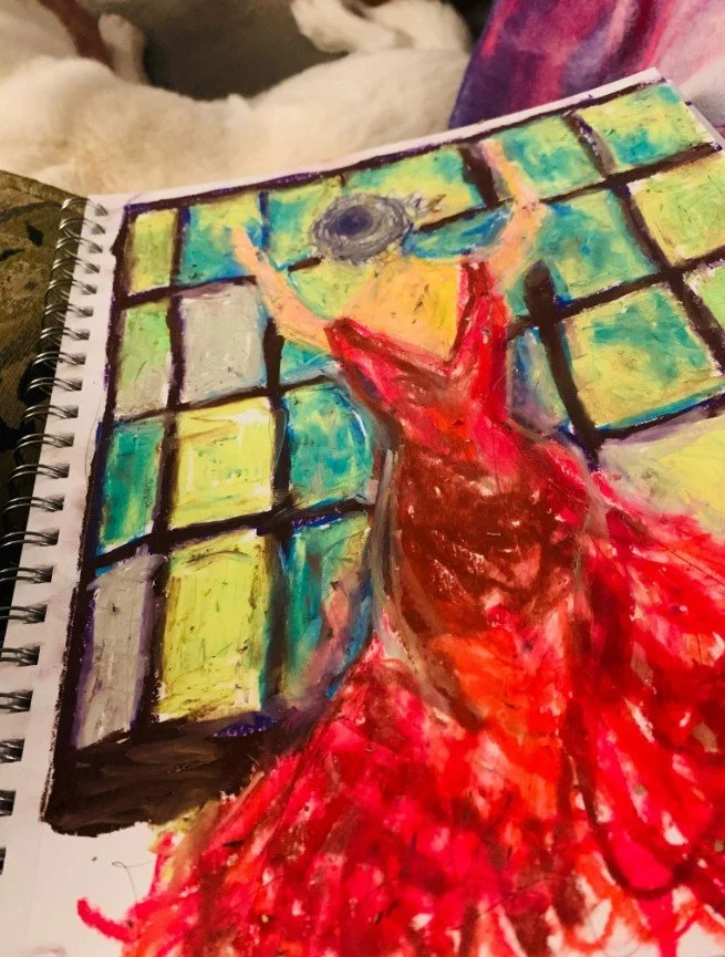 red dress girl and window.jpg