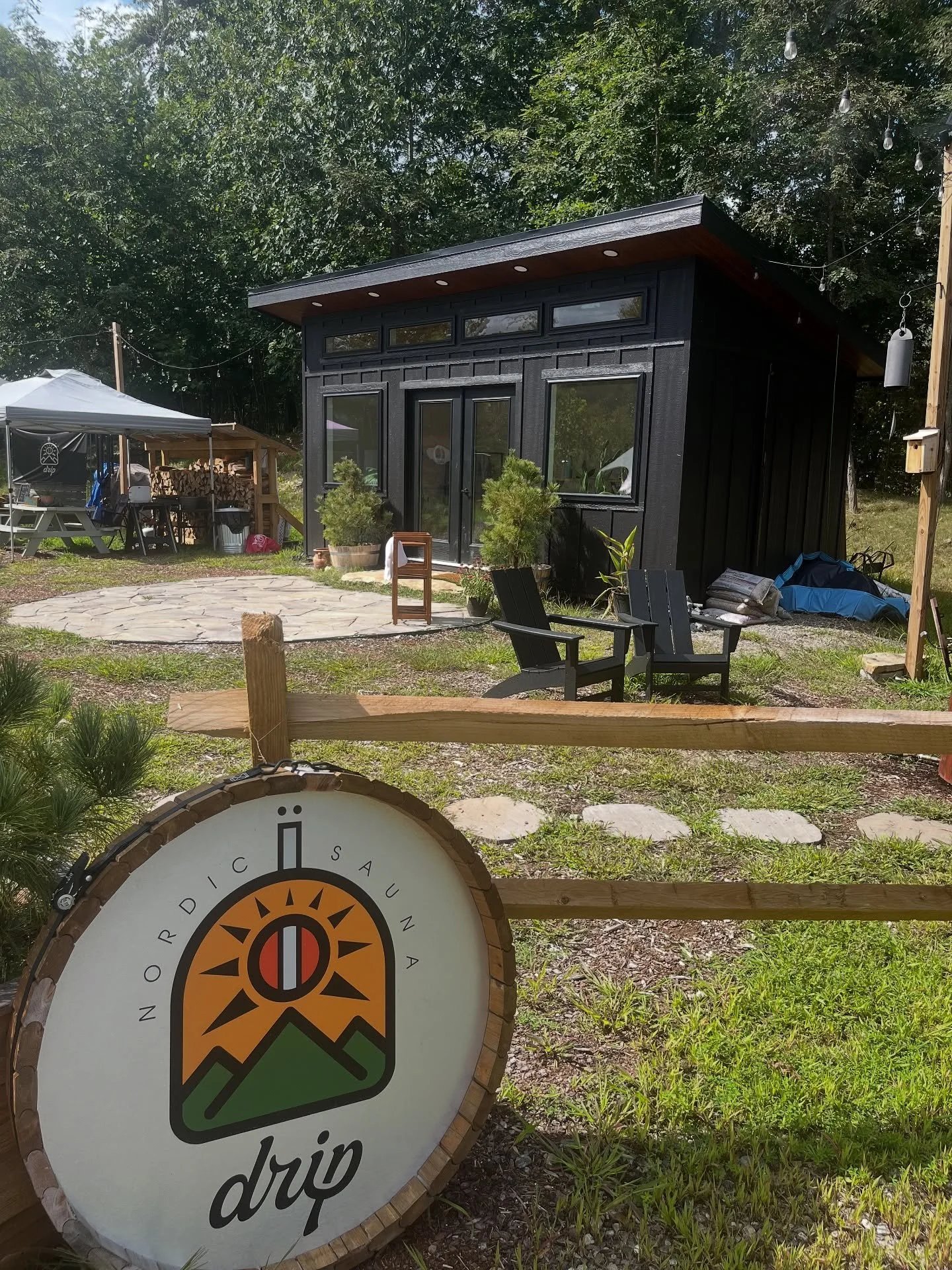 Converted this 12x24 Pine View Buildings shed into a fully insulated, air conditioned welcome center for Drip Sauna @drip_sauna &mdash;
Build by @uppercutsrenovations 
Structure by @pvb.swannanoa 

If you haven&rsquo;t yet, check out Drip Sauna in Wo