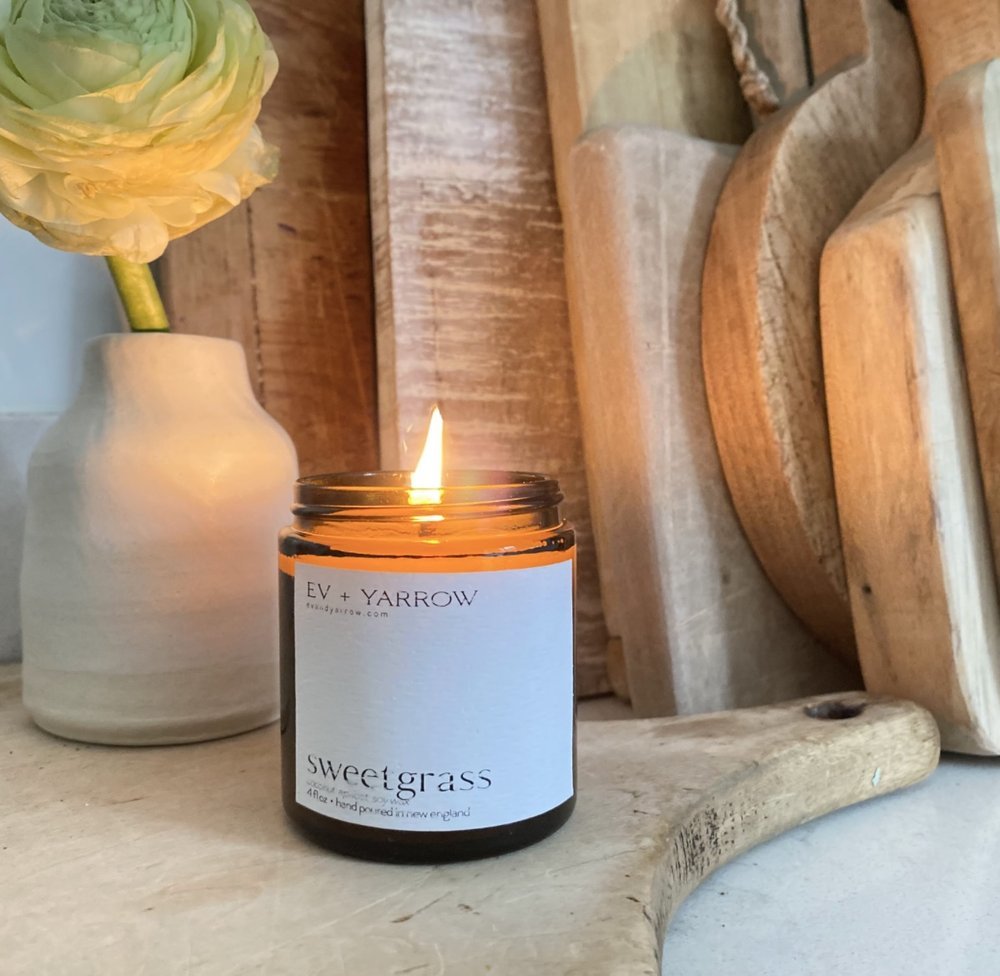 Small Ev + Yarrow Candle (4 oz.)