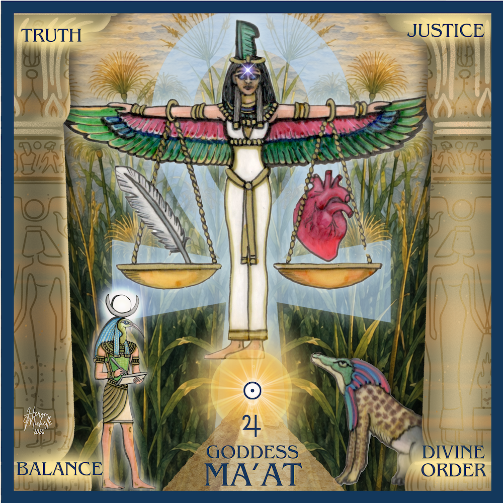 Ma'at Candle Sticker