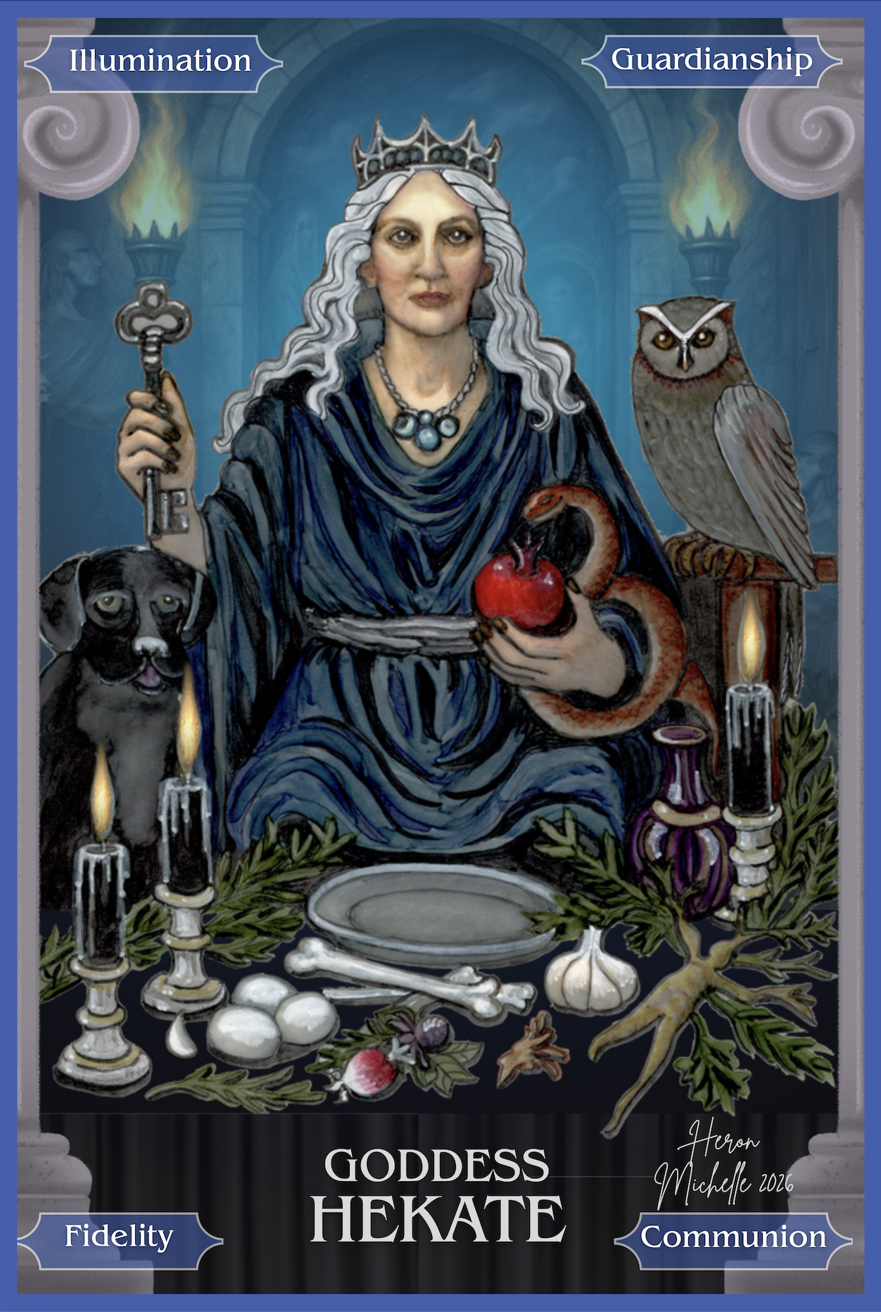 Hekate Feast Altar Card 4”x6”