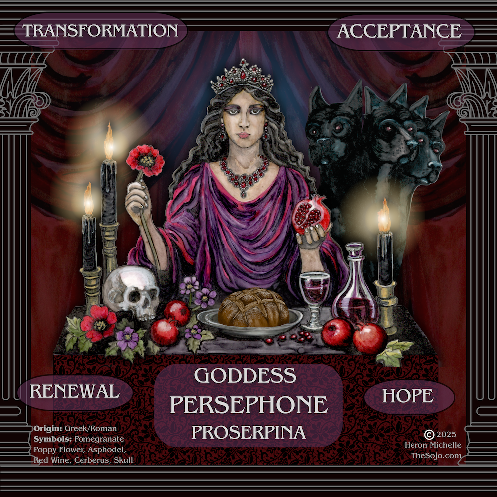 Persephone Prosperpina Candle Sticker