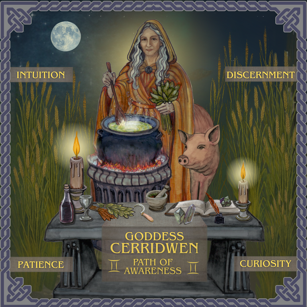 Cerridwen Candle Sticker