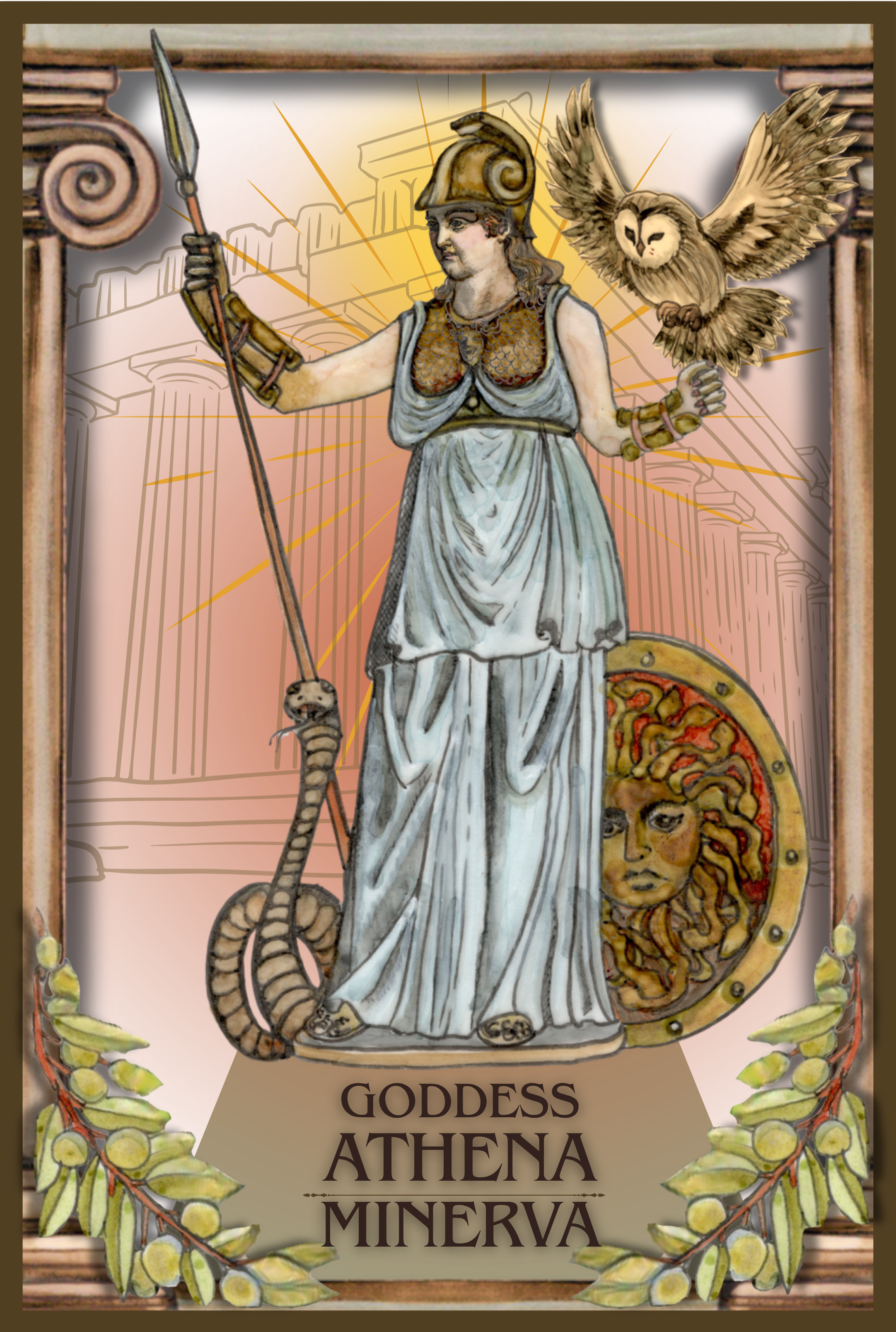 Athena Altar Card 4”x6”