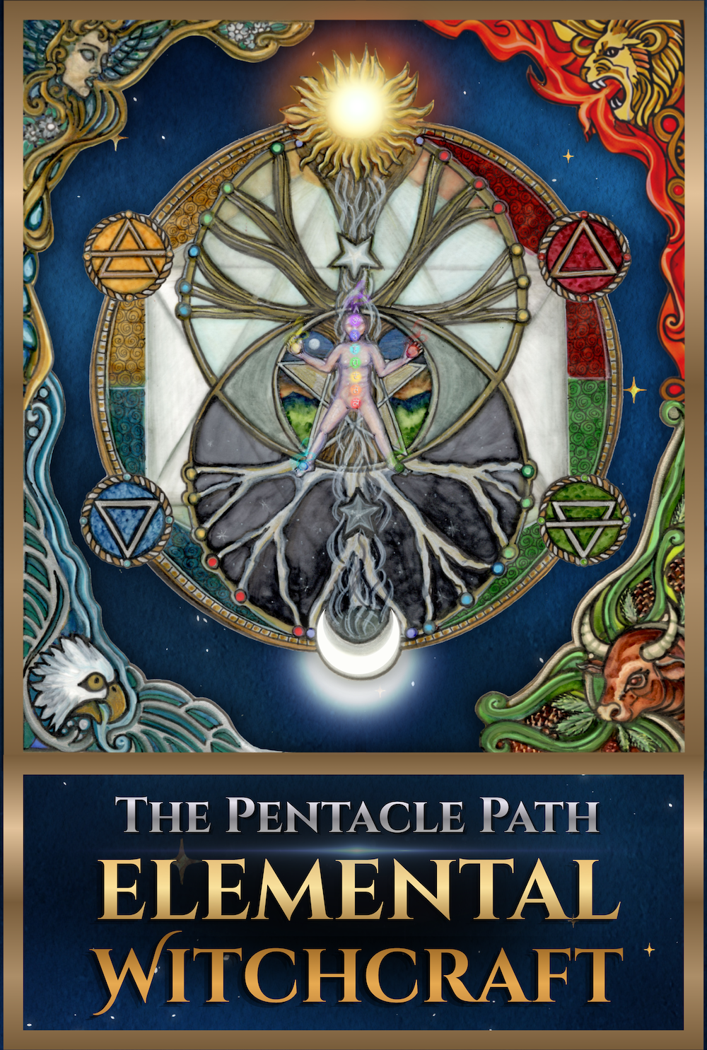 The Pentacle Path of Elemental Witchraft Altar Card 4”x6”