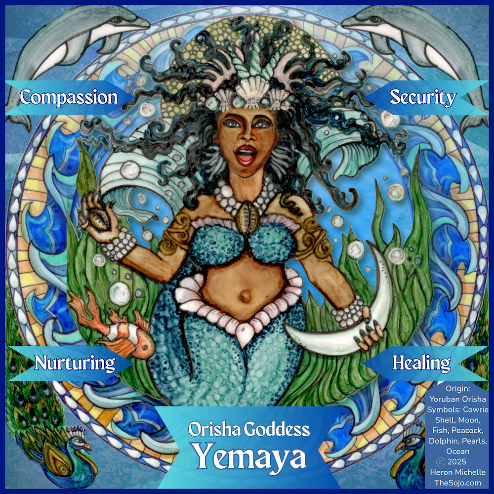 Yemaya Candle Sticker