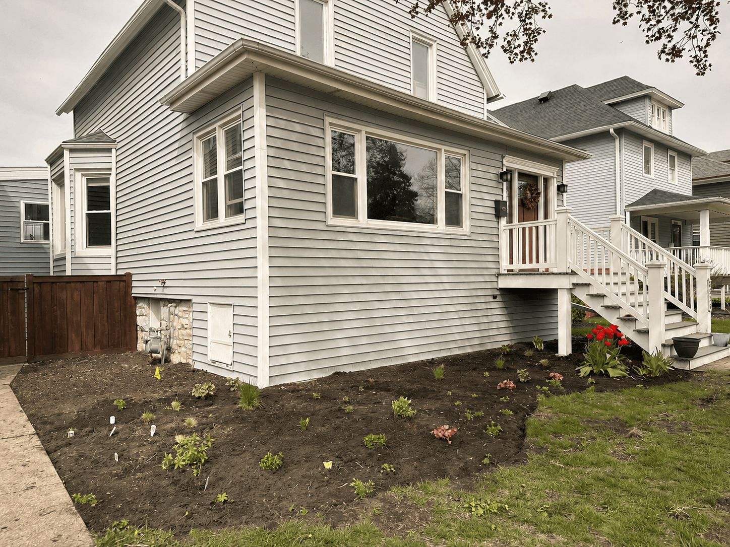 A cleaner, more intentional front yard that now frames the house instead of fading into the background. This is the start of a garden that will keep getting softer, fuller, and more interesting each season.