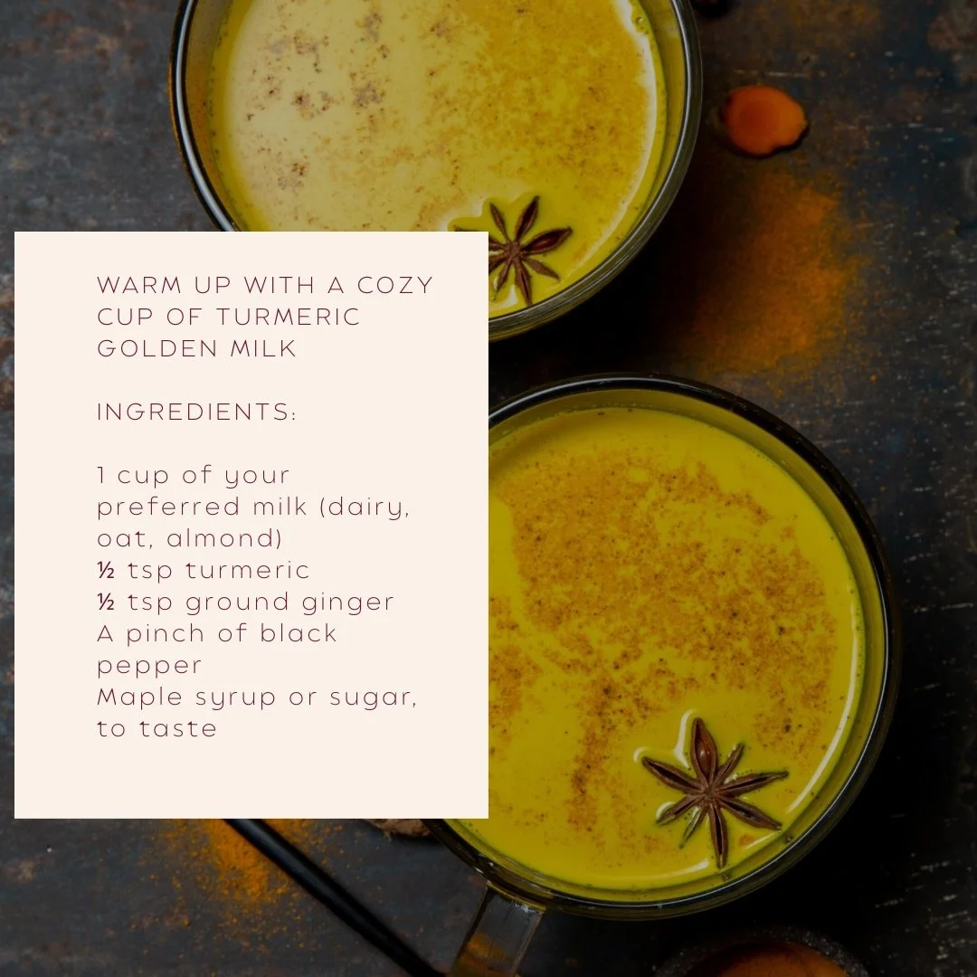 Instructions:
In a small saucepan mix together milk, turmeric, ginger, and black pepper.
Warm gently over medium heat, stirring often, until heated through (don&rsquo;t boil!).
Sweeten with maple syrup or sugar to your liking.
Pour into your favorite