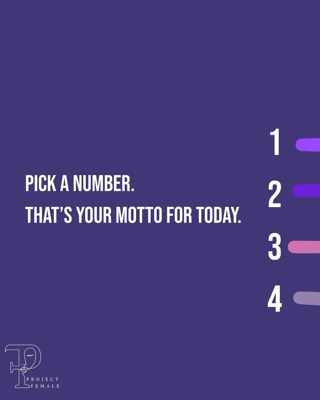 Which number will you choose today?💜

Choosing a single focus phrase each day helps block out the digital noise and internal anxiety. 

Think of it as a compass for your thoughts&mdash;when your mind starts to wander or worry, your motto gently guid
