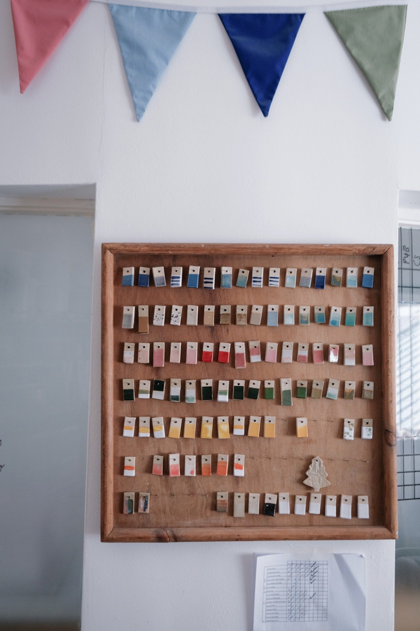 Pottery glazes available to members in pottery studio in macclesfield