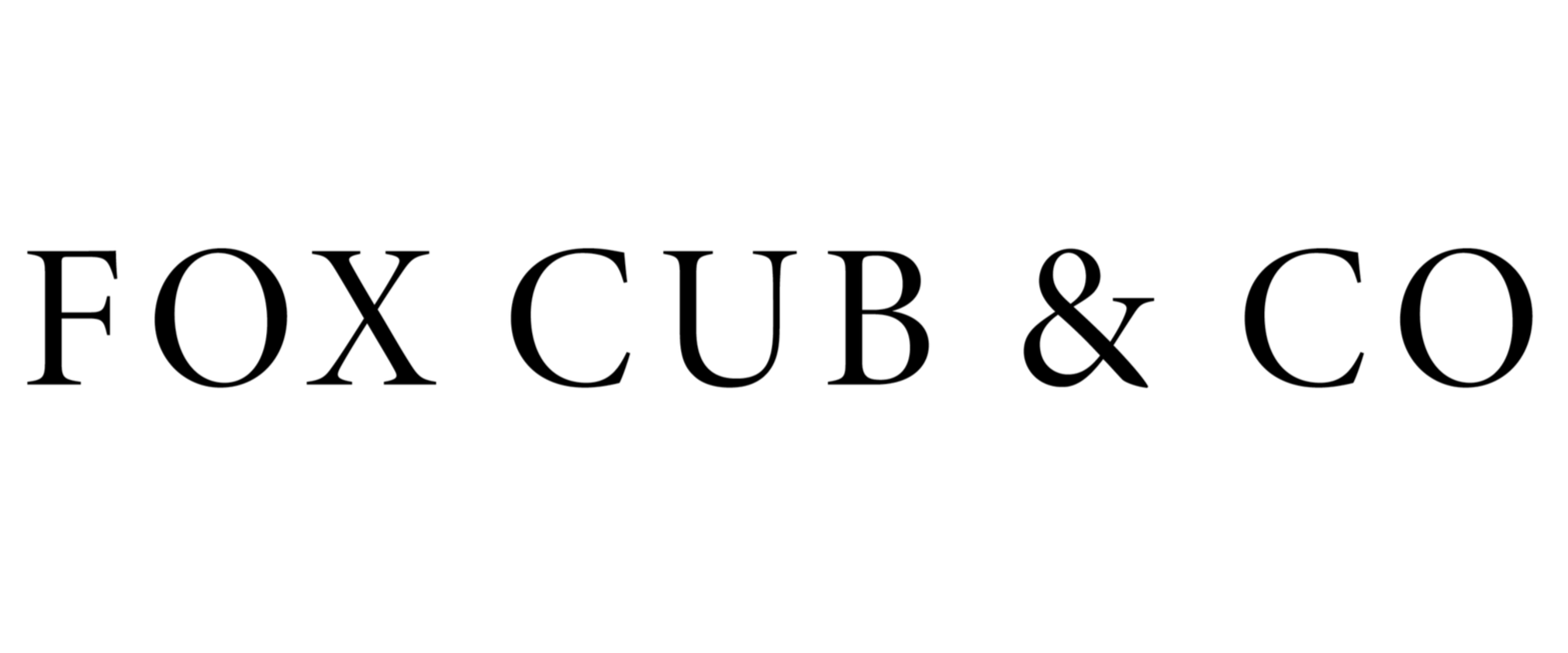 Text reading 'FOX CUB & CO' in black font on a white background.