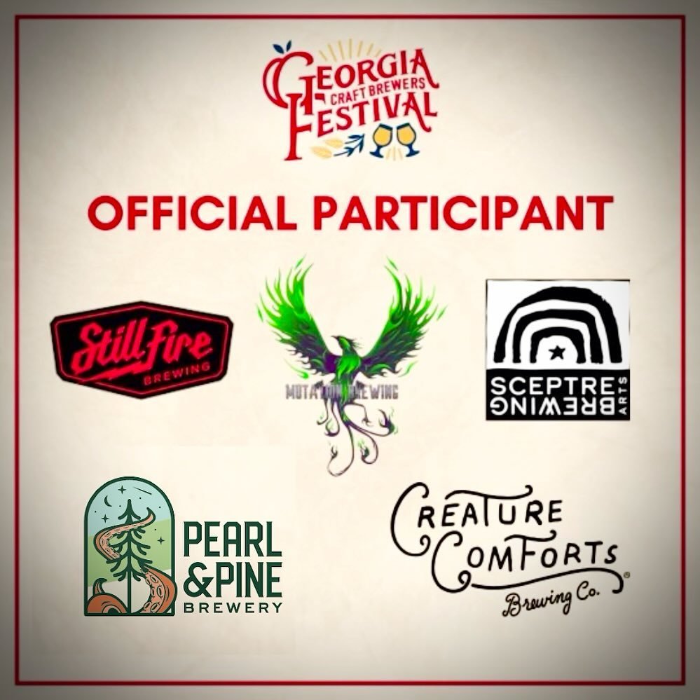 We are STOKED to announce that we are an official participant of the GA Craft Brewers Festival happening Saturday, May 18th (1:00-5:00pm) at Westside Paper in Atlanta where there will be close to one hundred of your favorite GA breweries pouring some