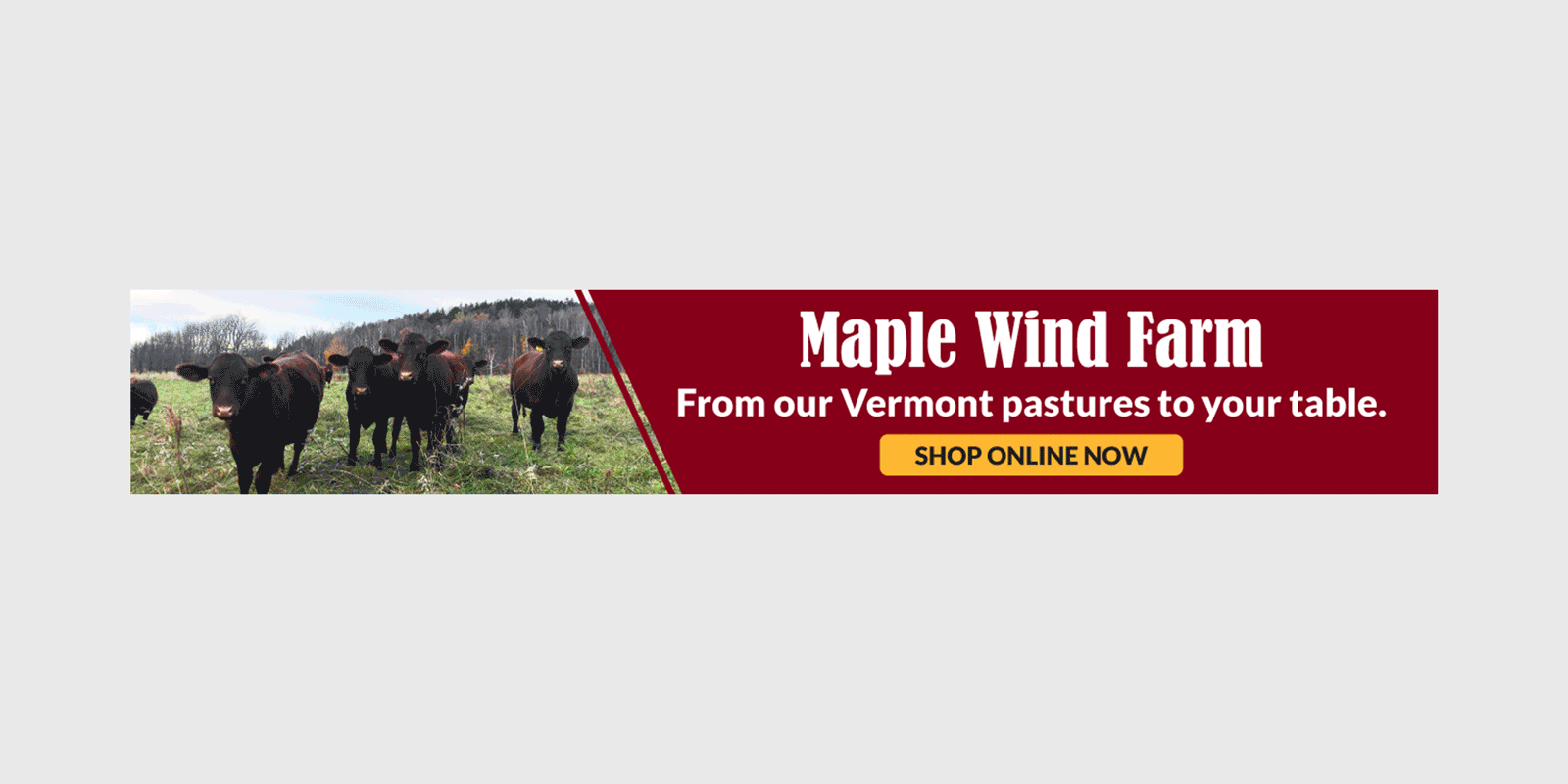 Maple Wind Farm・Web Banner Ads — Grapevine Local Food Marketing