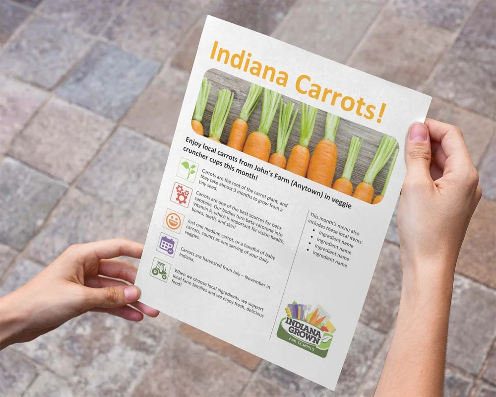 Indiana Grown for Schools・MS Word Flyer Template — Grapevine Local Food  Marketing